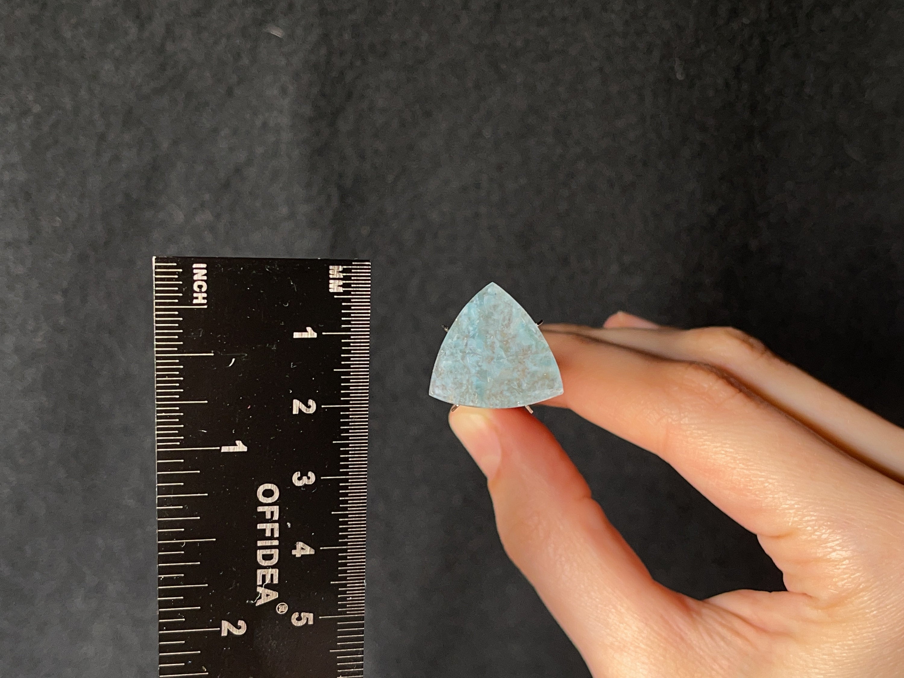 GILALITE Cabochon - Medusa Paraiba Quartz Solid Blue Triangle Gemstone for Jewelry Making (44039) | Perfect for Pendants, Earrings & DIY Craft Projects