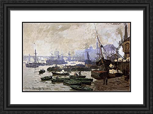 Black Ornate Wood Frame with Double Matting