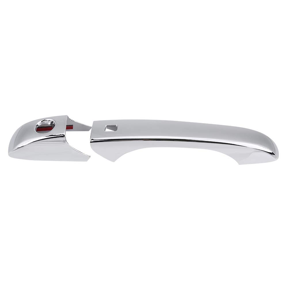 8PCS Chrome Door Handle Covers for Jeep Grand Cherokee 2011-2017 - Exterior Handle Protectors & Smart Key Access Compatible - Perfect for Car Detailing, Vehicle Protection & Style Upgrade