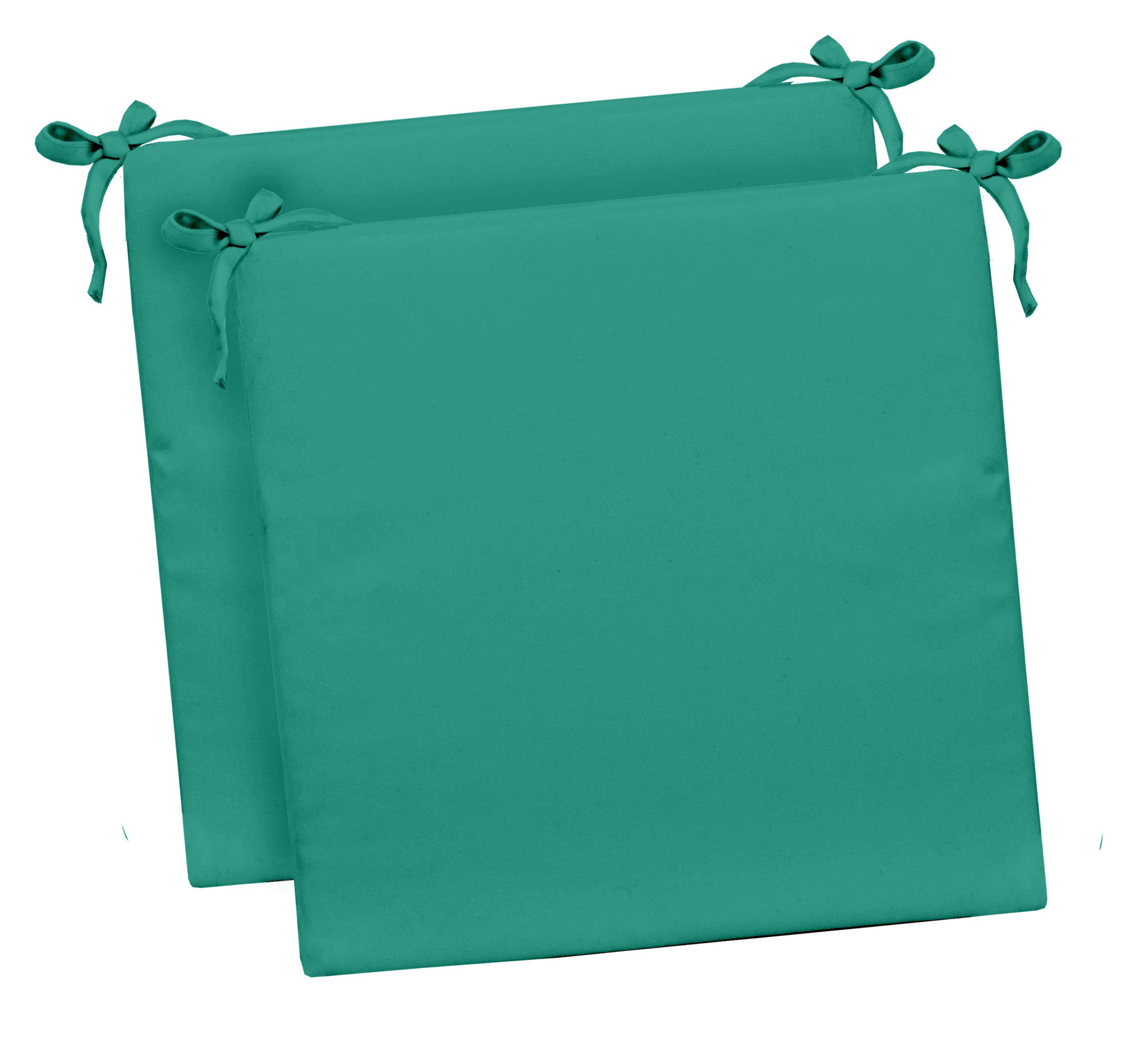 RSH DECOR: 2-Pack Outdoor Foam Seat Cushions 17x17x2 Inches - All-Weather Spun Fabric Square Patio Chair Cushions for Deck, Poolside & Garden Furniture - Perfect for Outdoor Lounging & Entertaining