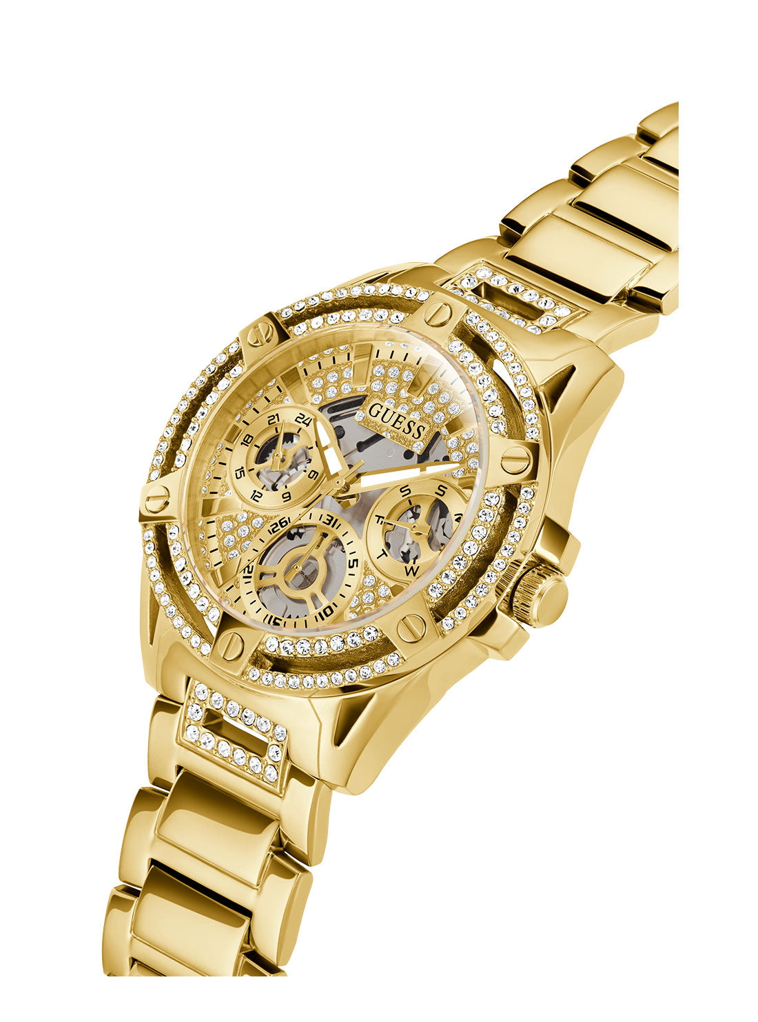 Luxury Gold Crystal Queen Watch for Women - Elegant Dress Watch for Formal Events & Special Occasions