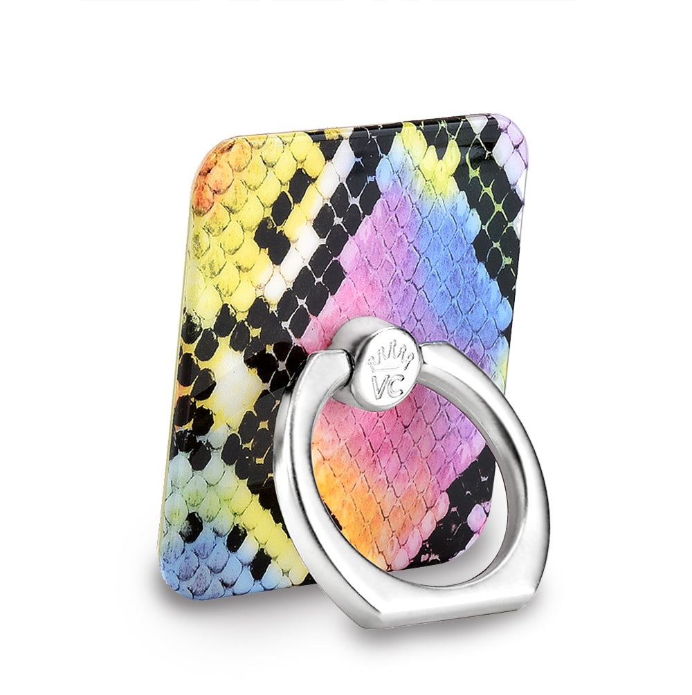 Neon Snakeskin Phone Ring Holder - Grip Stand for iPhone, Samsung & Smartphones - Perfect for Selfies, Videos & Hands-Free Use