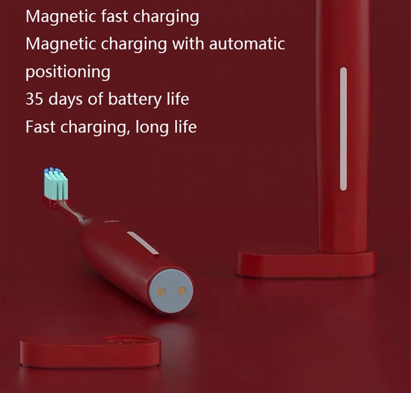 Electric Toothbrush for Adults - 5 Modes, 4 Brush Heads & Travel Case for Deep Cleaning at Home & Travel