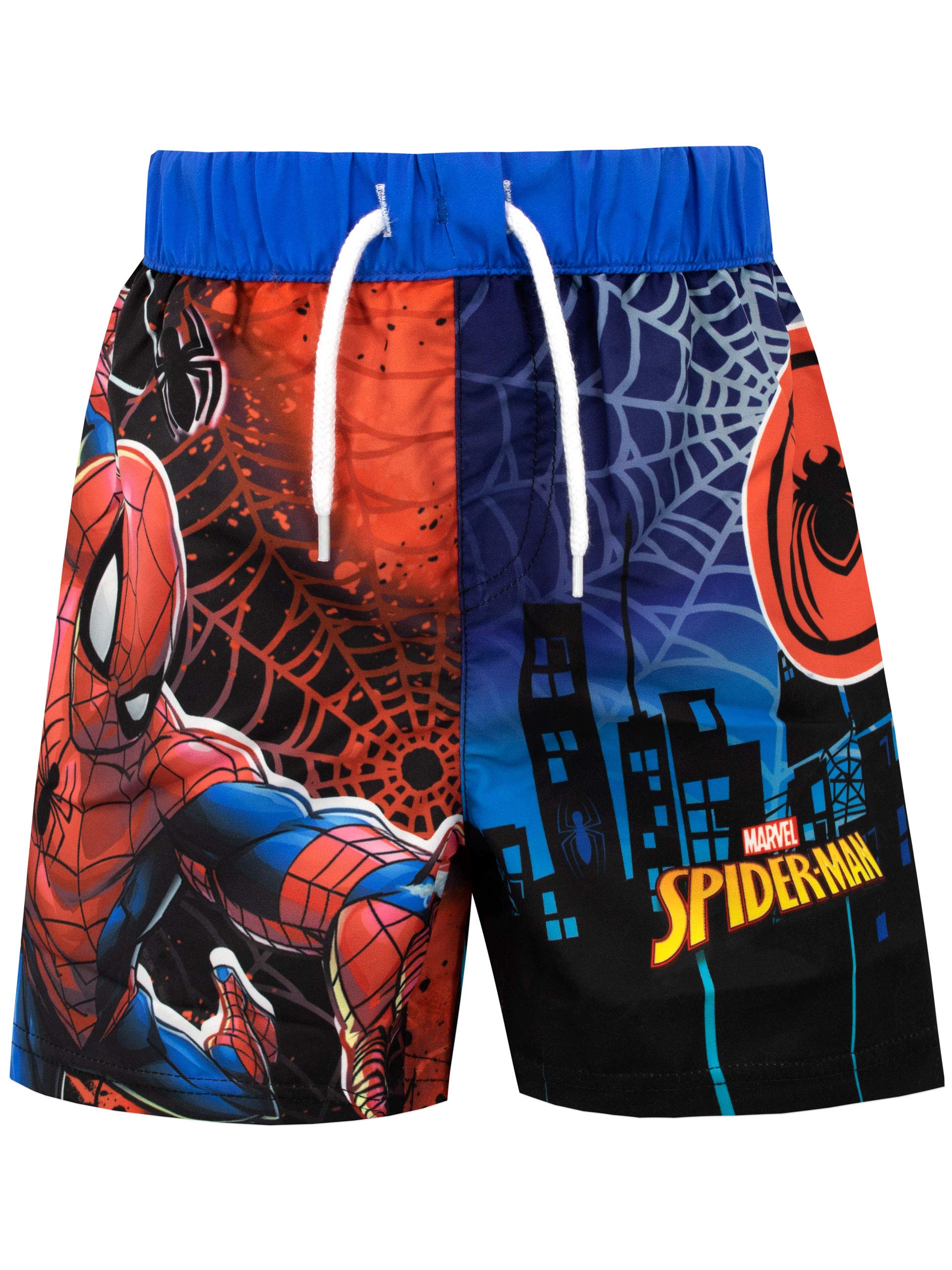 Marvel Boys Spiderman Swim Shorts - Quick Dry Swim Trunks for Kids, Superhero Swimwear with Elastic Waistband | Perfect for Pool, Beach, and Summer Water Activities