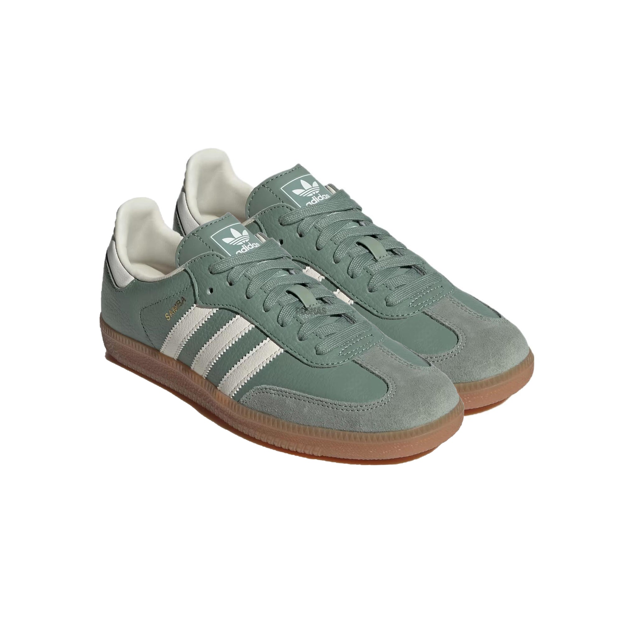 Adidas Samba OG 'Silver Green' Women's Sneakers 2023 - Classic White & Green Leather Shoes for Women - Perfect for Casual Wear, Street Style & Everyday Comfort