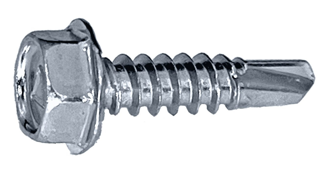 Daggerz 10 x 1 1/2 Inch High Hex Washer Head Self-Drilling Screws - 100 Pack for Metal Roofing, Wood Decking & DIY Projects