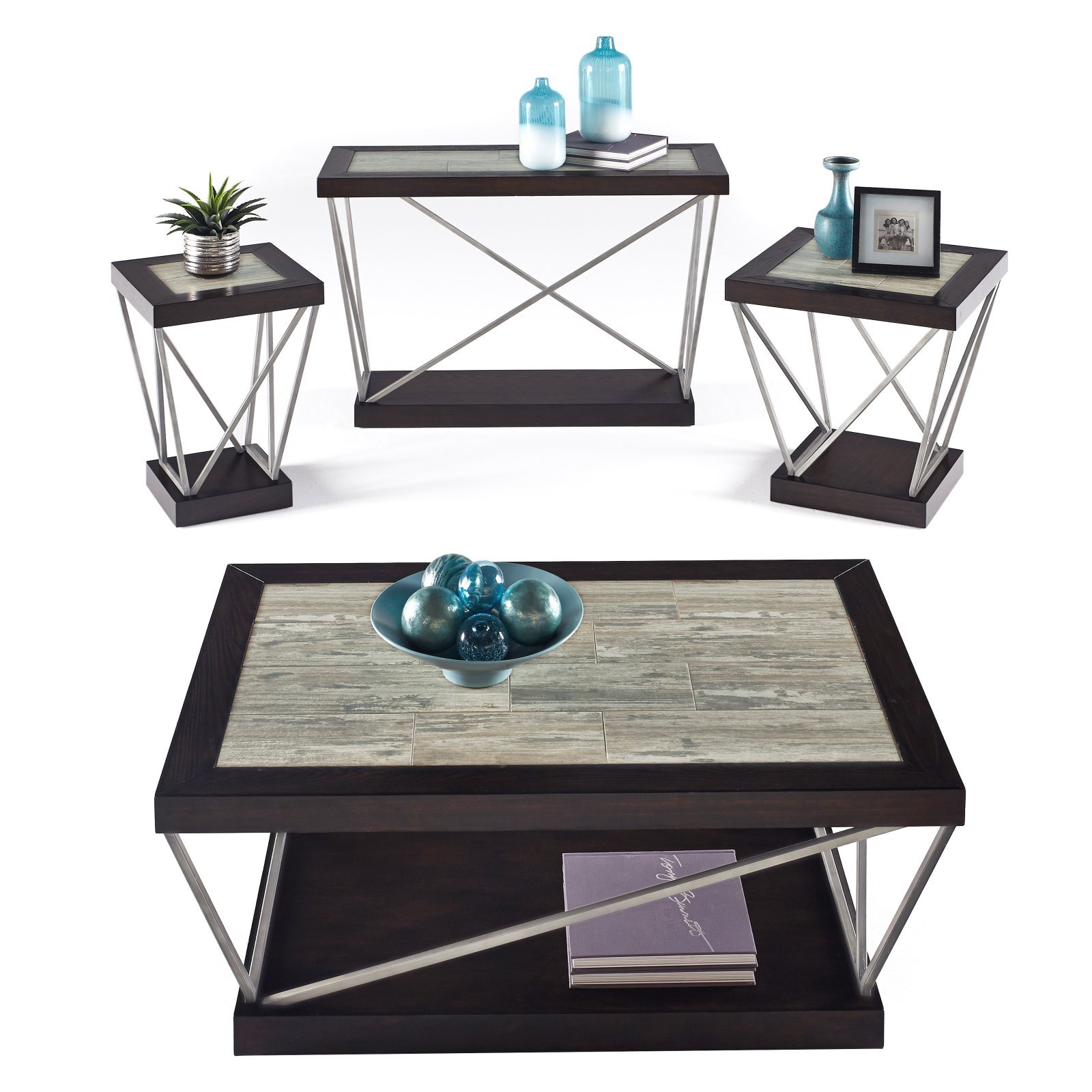 Progressive Furniture East Bay Rectangular End Table - Modern Black Side Table for Living Room, Bedroom & Office | Nightstand, Sofa Table & Home Decor Accent
