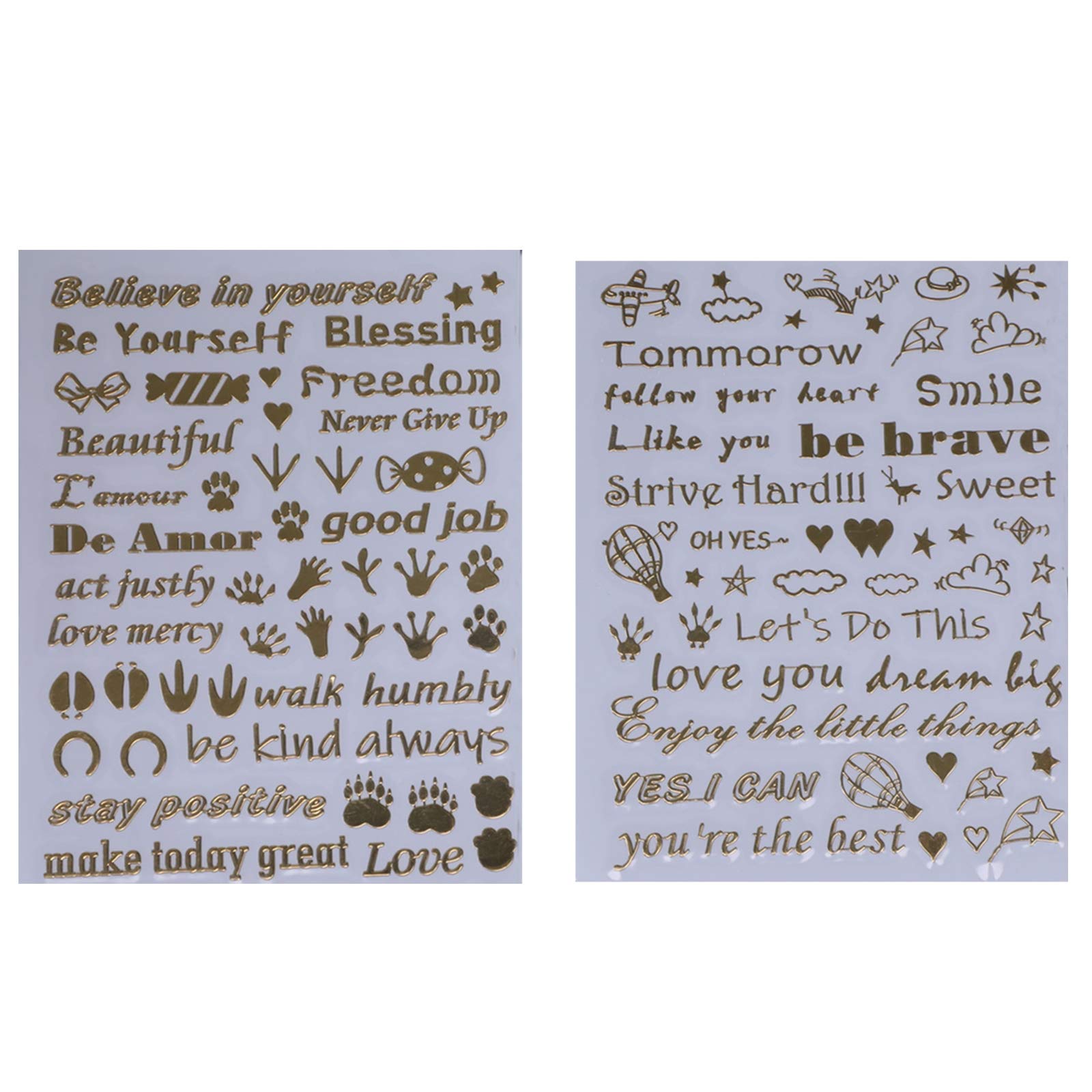 Premium Resin Stickers & Fillers - Epoxy Letter Inserts in Copper & Gold Metallic for DIY Crafts, Scrapbooking & Jewelry Making | Waterproof Decorative Words for Resin Art Projects