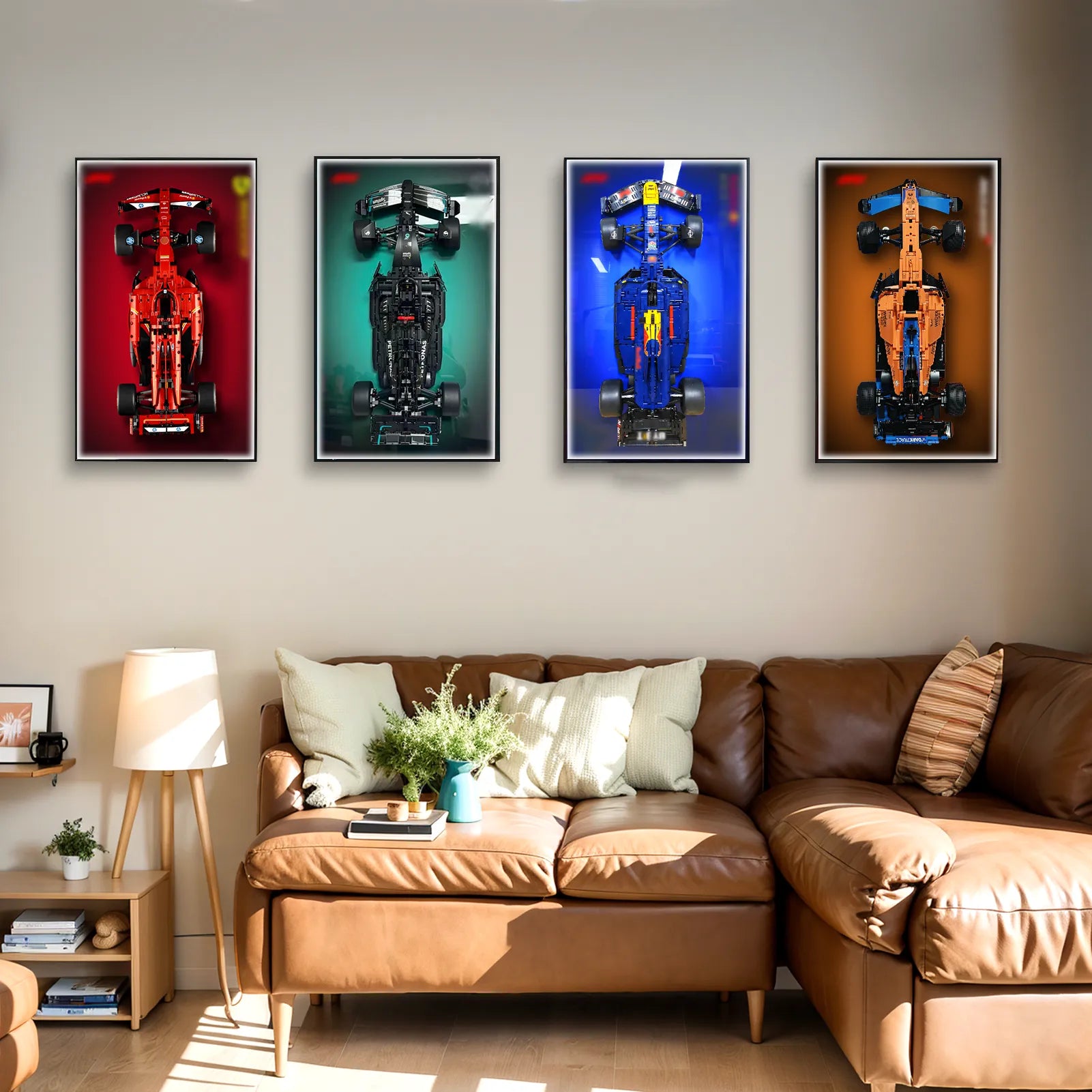Lego Technic Formula 1 Car Wall Display Frame - Compatible with Sets 42141, 42206, 42207, 42171 - Premium Wall Mount Holder for Lego F1 Models - Perfect for Home Office Decor & Racing Enthusiast Collections