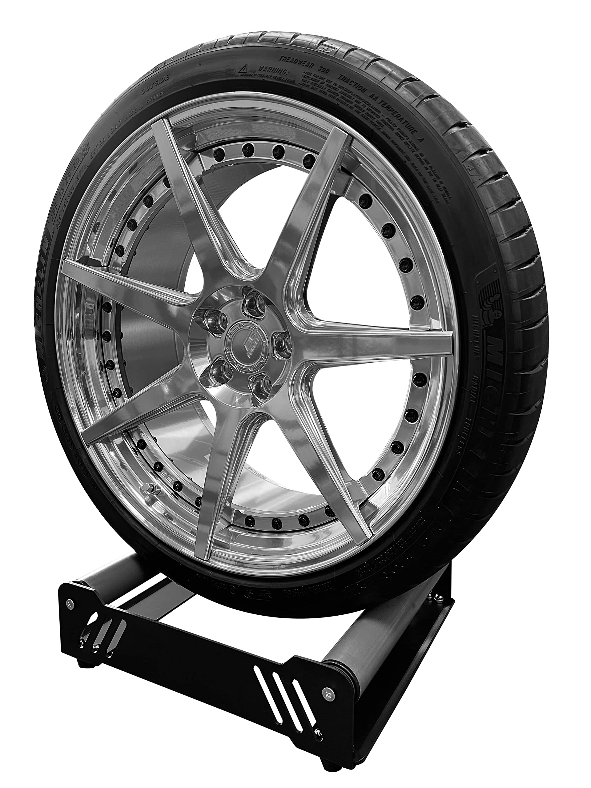 Premium Automotive Wheel Detailing Stand - Heavy Duty Wheel & Tire Cleaning Stand for Washing, Coating, Polishing | Perfect for Car Detailing, Auto Shops & DIY Enthusiasts