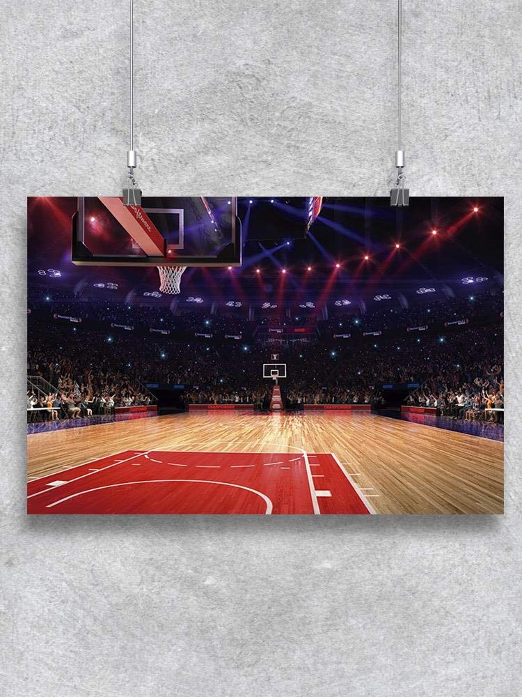 Basketball Game About to Start Poster - Motivational Sports Wall Art for Gym, Locker Room & Home Decor - Perfect for Basketball Fans & Players