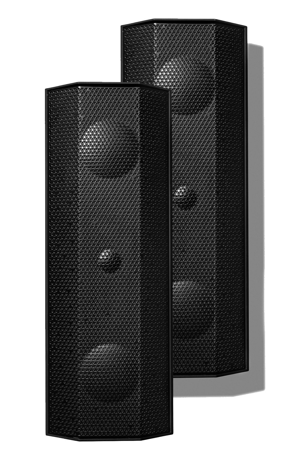 Lithe Audio iO1 Passive Speakers - Indoor & Outdoor, IP66 Waterproof, Works with Any Amplifier, 6 Mounting Options (Pair, Black) | Perfect for Garden Sound Systems, Patio Entertainment & Open Plan Living Spaces