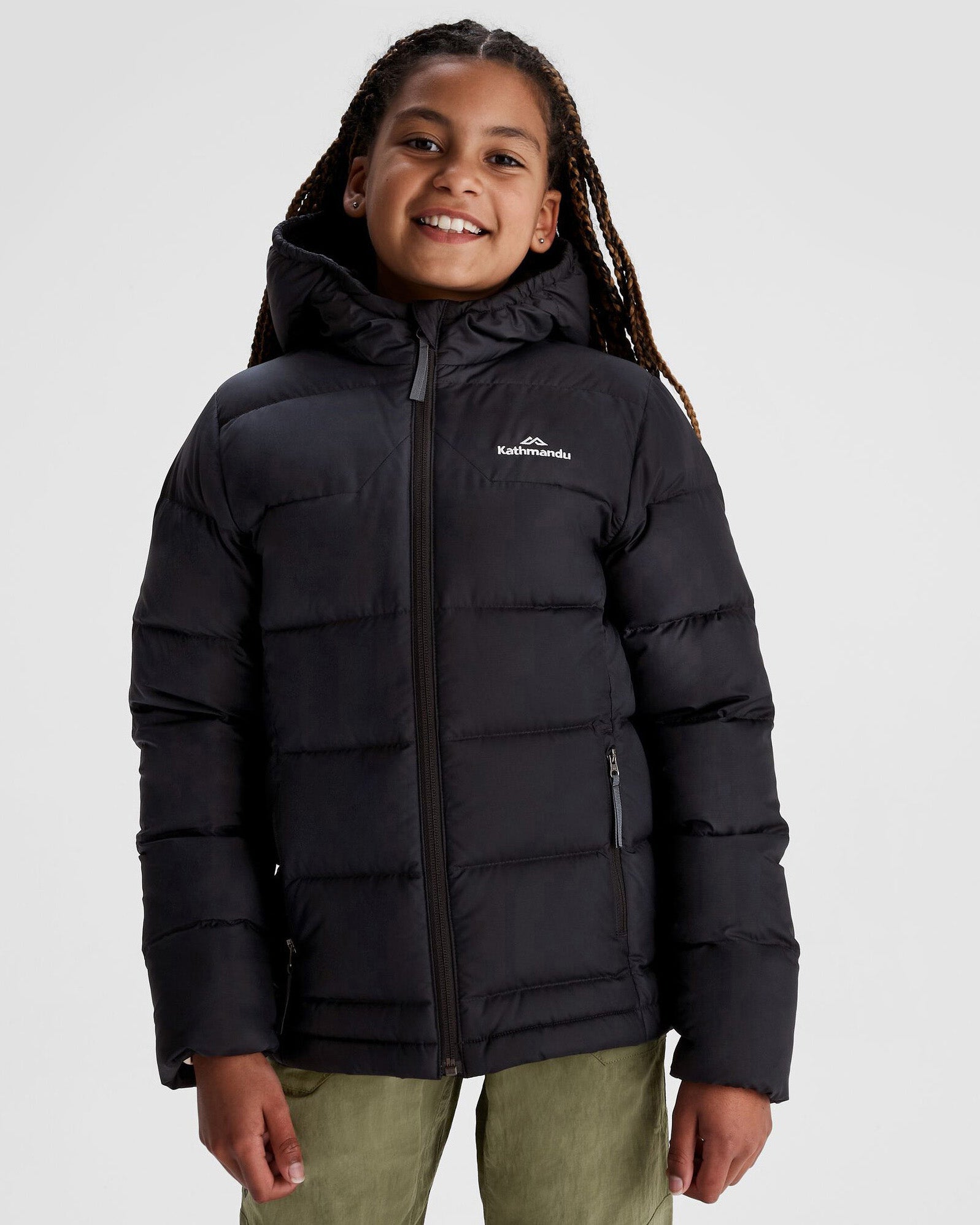 Girls' Epiq Down Jacket - Warm Winter Coat for Kids, Waterproof & Windproof, Black/Black - Perfect for Snow Play, School & Outdoor Activities