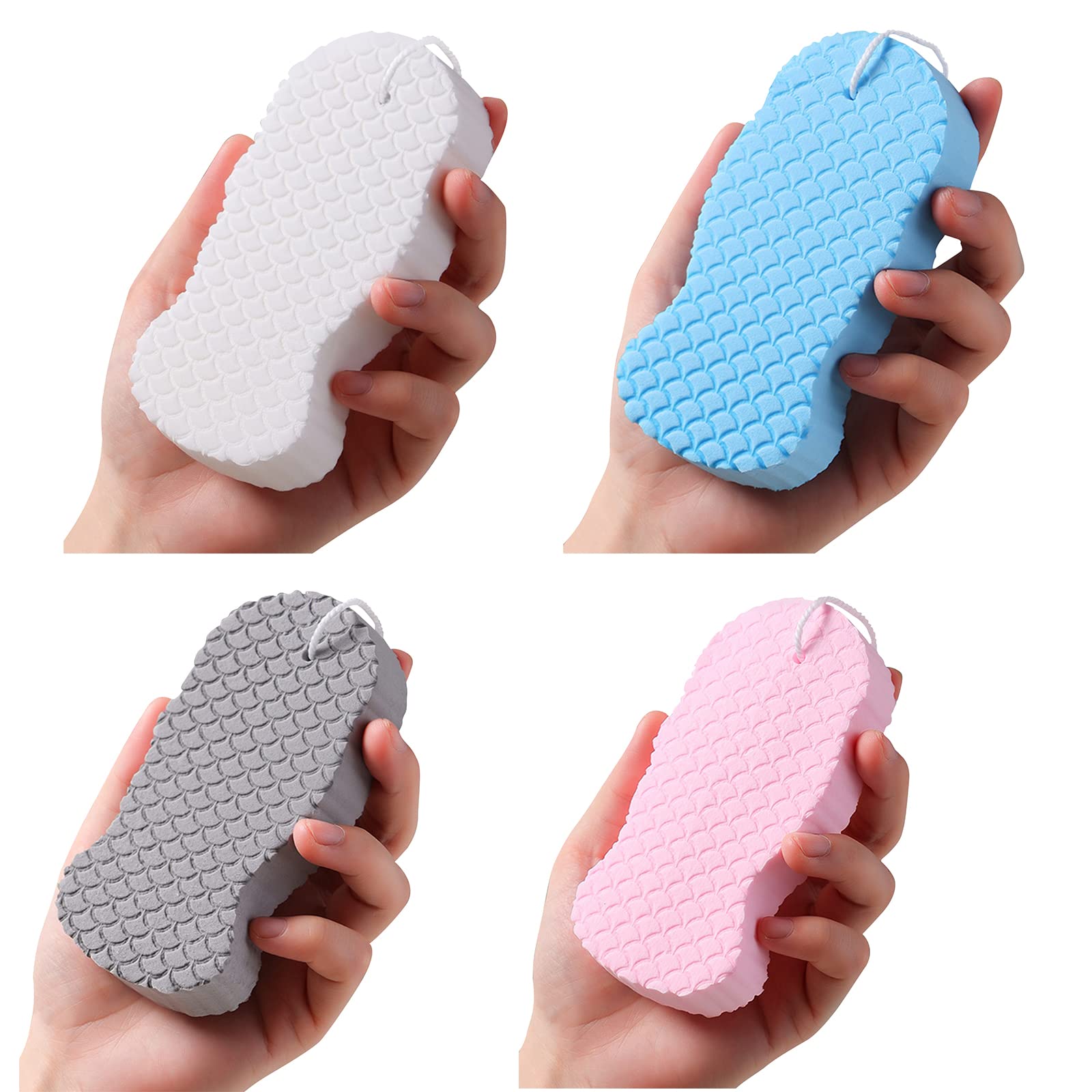 Exfoliating Body Scrubber - Soft Bath Sponge for Dead Skin Removal & Gentle Cleansing - Perfect for Shower, Bath & Spa Relaxation