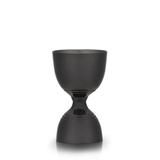 True Brands Canterbury Jigger Black - Premium Stainless Steel Measuring Cup for Cocktails, Bartending & Mixology - Perfect for Home Bars, Parties & Professional Use