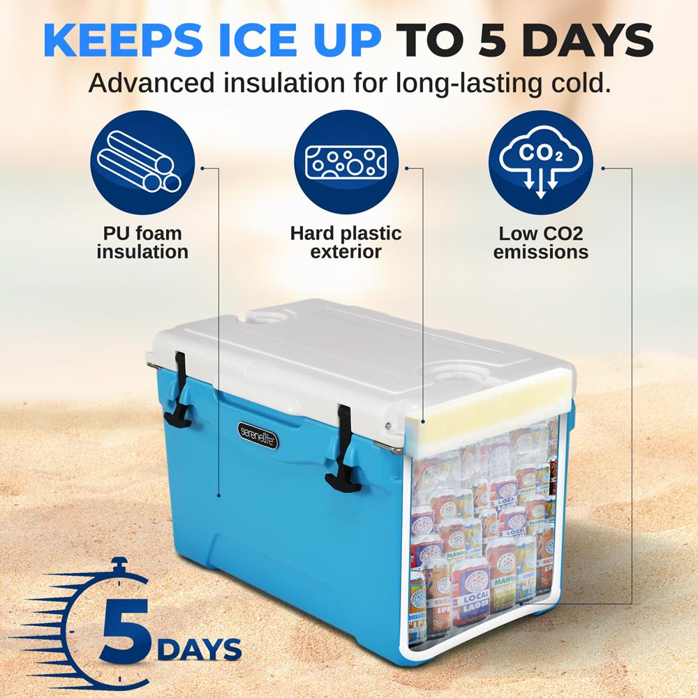 Portable Cooler Box - Insulated Ice Chest for Camping, Picnics & Outdoor Adventures - Keep Food & Drinks Cold for Hours - Compact & Lightweight Design for Easy Transport
