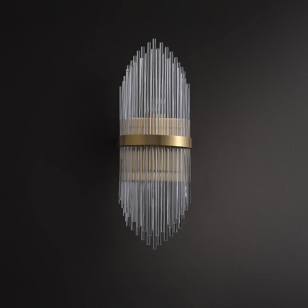 Elegant Crystal Wall Sconce Light Fixture - Modern Home Decor for Bedroom, Living Room & Hallway Lighting