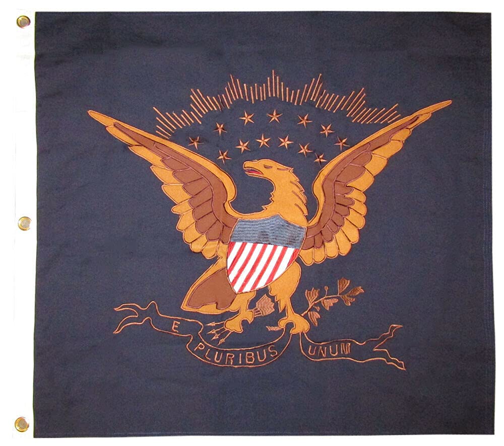 38x38 Embroidered USCT E Pluribus Unum Cotton Flag - Historical Civil War Banner - 38