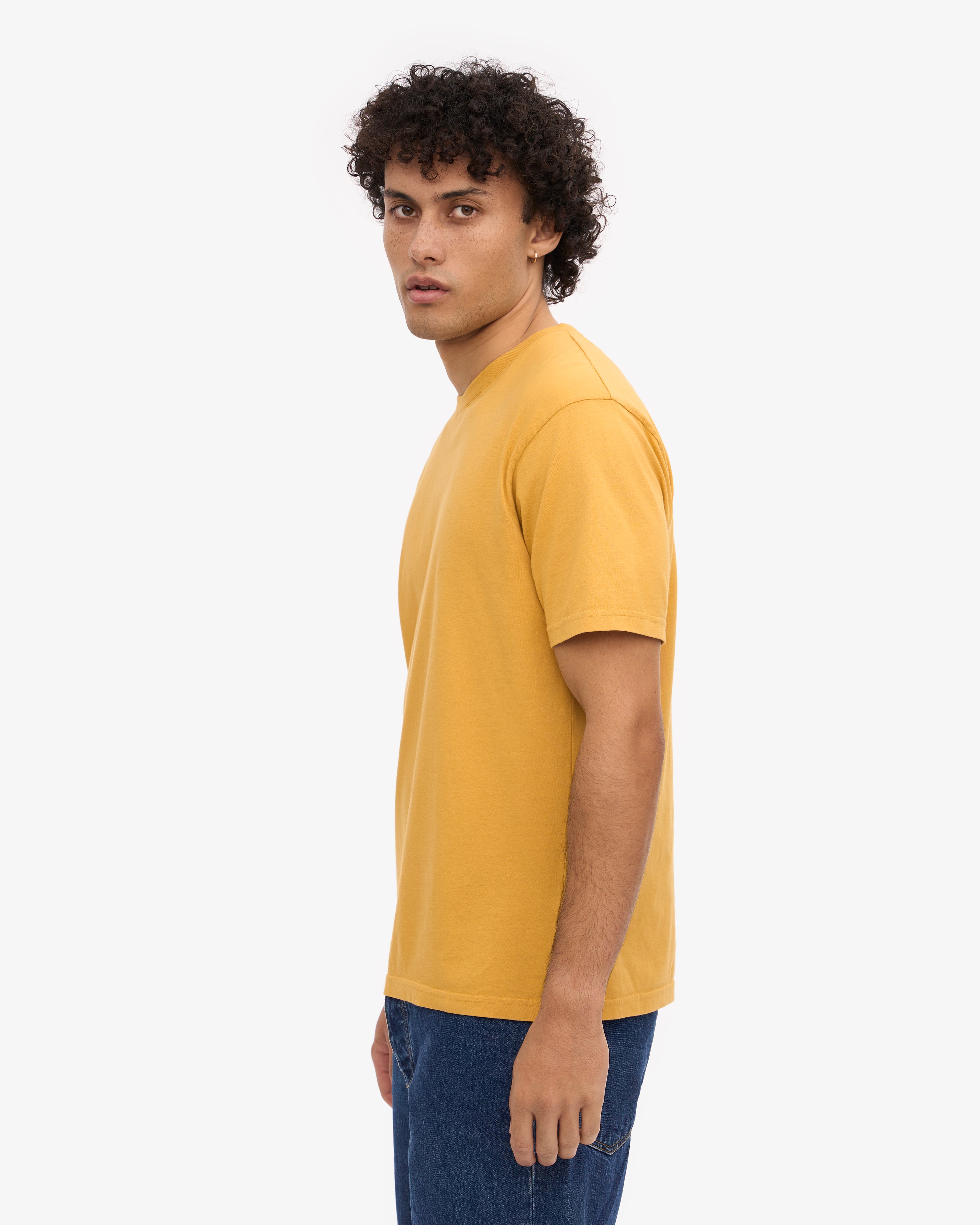 Classic Organic Cotton T-Shirt in Burned Yellow | Eco-Friendly & Soft | Perfect for Casual Wear & Sustainable Fashion