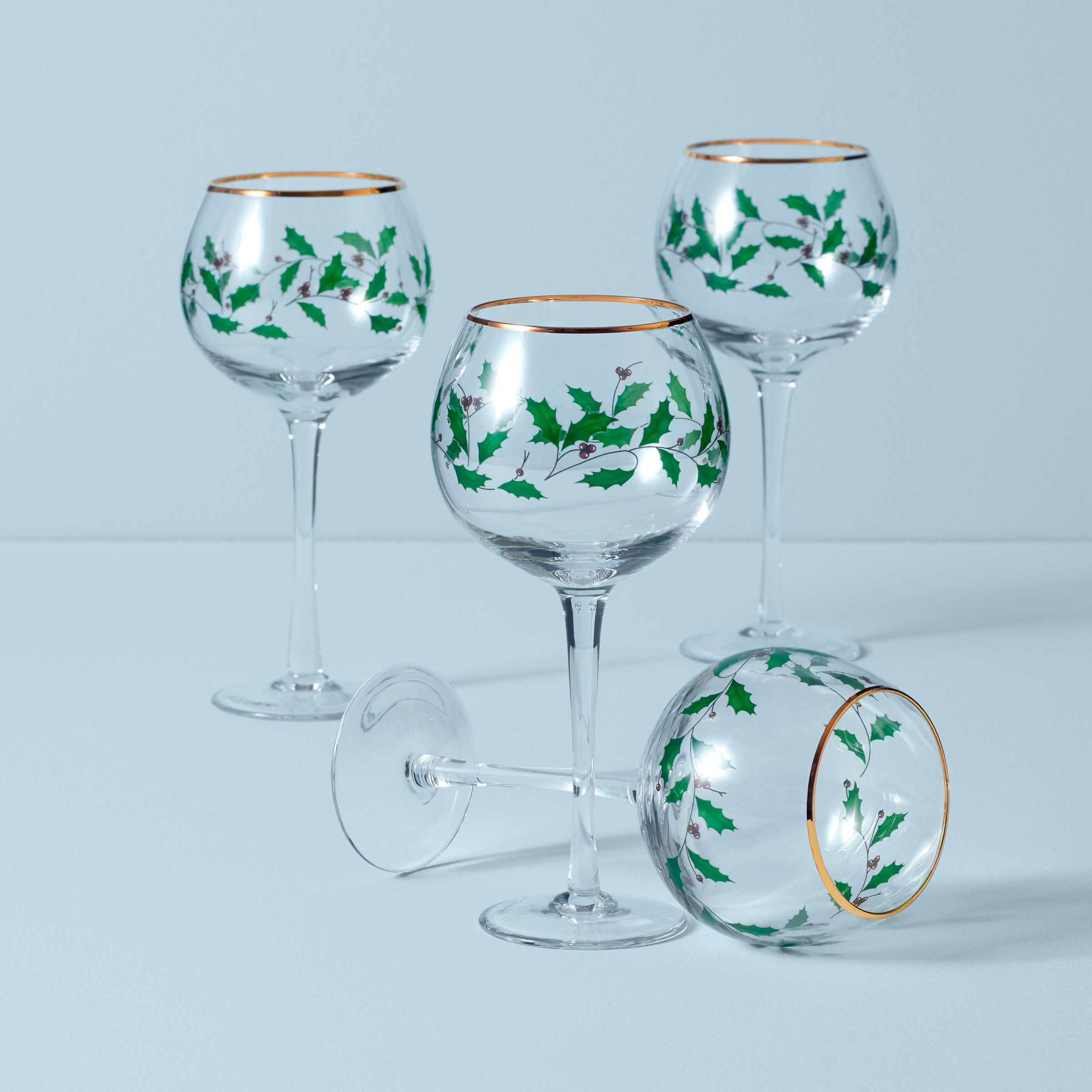 Festive Holiday Balloon Glasses Set of 4 - Cheerful Party Drinkware for Christmas, New Year & Celebrations - Perfect for Toasting, Cocktails & Holiday Gatherings