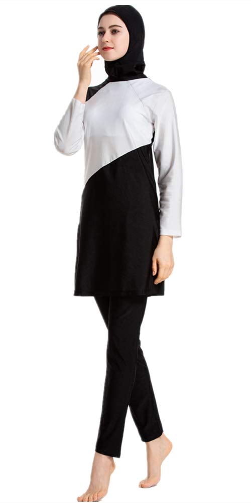**ShuoBeiter Modest Full-Cover Muslim Swimwear for Women - Long Sleeve Burkini with Hijab, Plus Size Islamic Swimwear - Perfect for Beach, Pool & Water Sports**