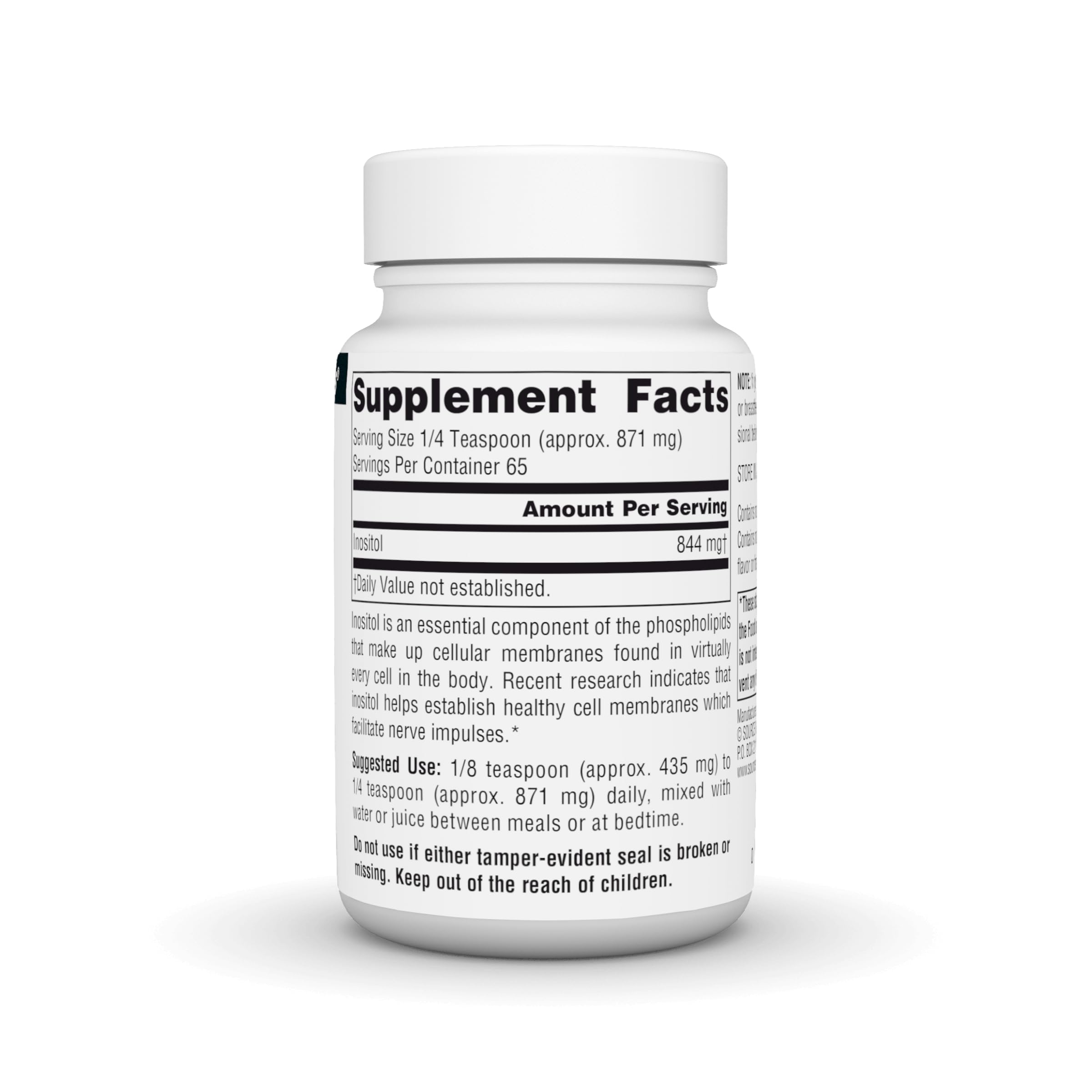 Source Naturals Pure Inositol Powder - 2 oz Dietary Supplement for Stress Relief & Brain Health | Supports PCOS, Mood Balance & Metabolism