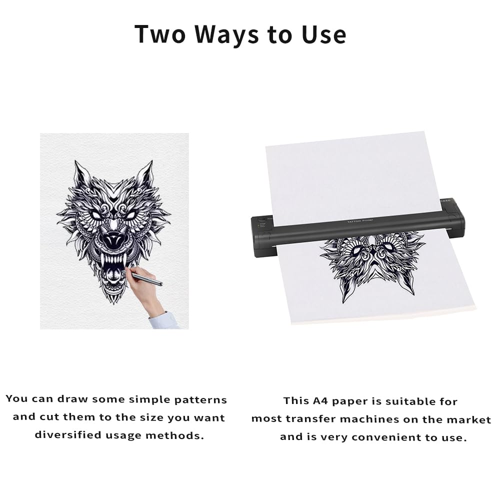 YILONG 50pcs Tattoo Stencil Paper - A4 Size (8.5x11