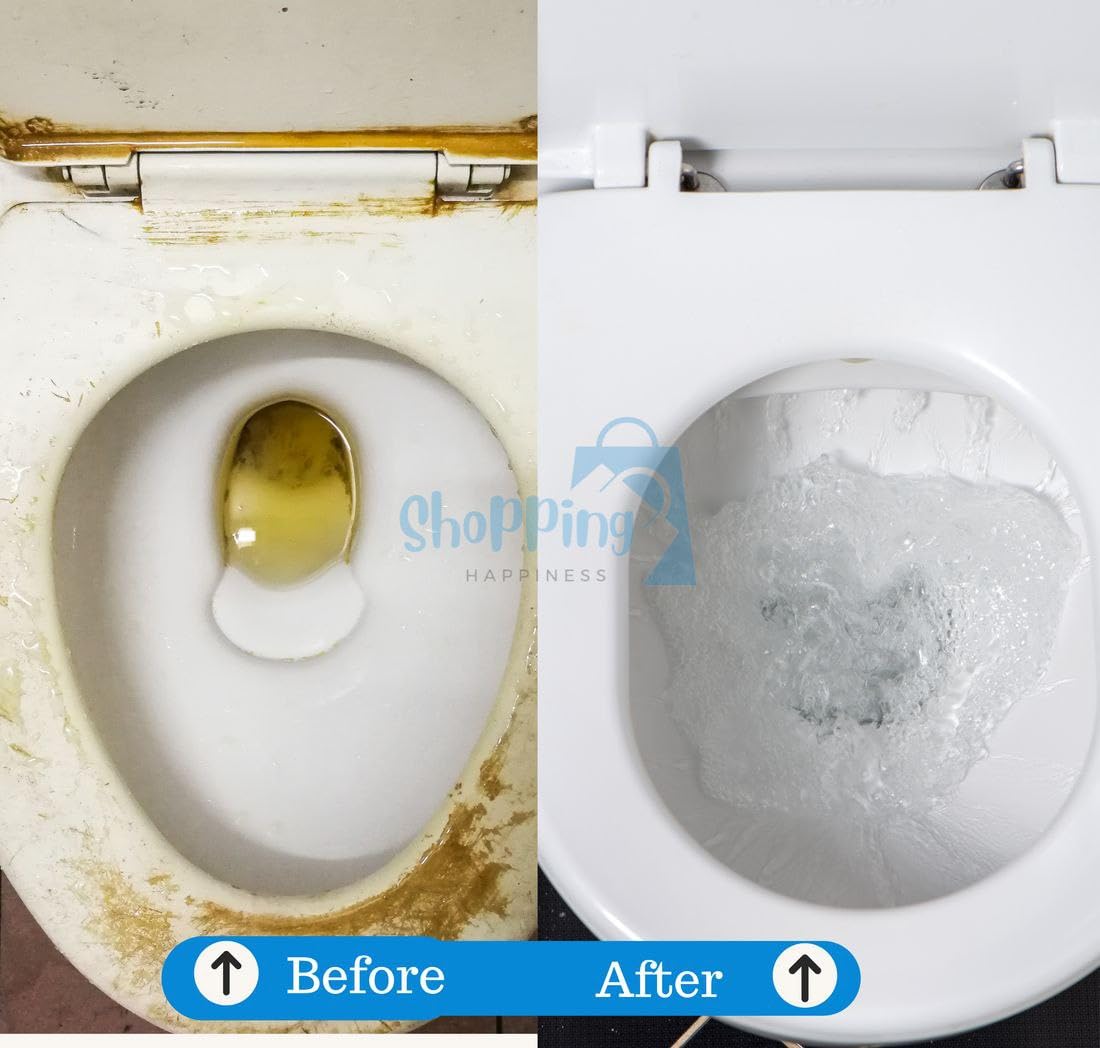 ShineBrew Advanced Oxypure Concentrated Toilet Cleaner | Powerful Oxygen Bleach Toilet Bowl Cleaner | Antibacterial, Deodorizing & Stain Remover | Foaming Bathroom Cleaner for Toilets, Sinks & Tubs (1) - Ideal for Deep Cleaning, Removing Tough Stains & Eliminating Odors in Home & Commercial Restrooms