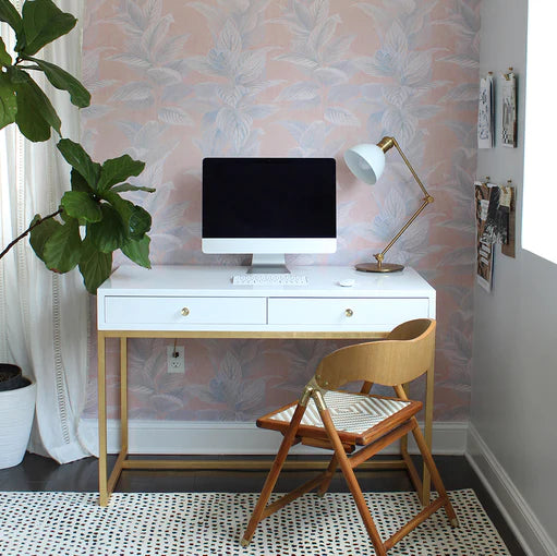 Pastel Palm Peel and Stick Wallpaper - Tropical Self-Adhesive Removable Wallpaper for Bedroom, Nursery, Living Room Decor