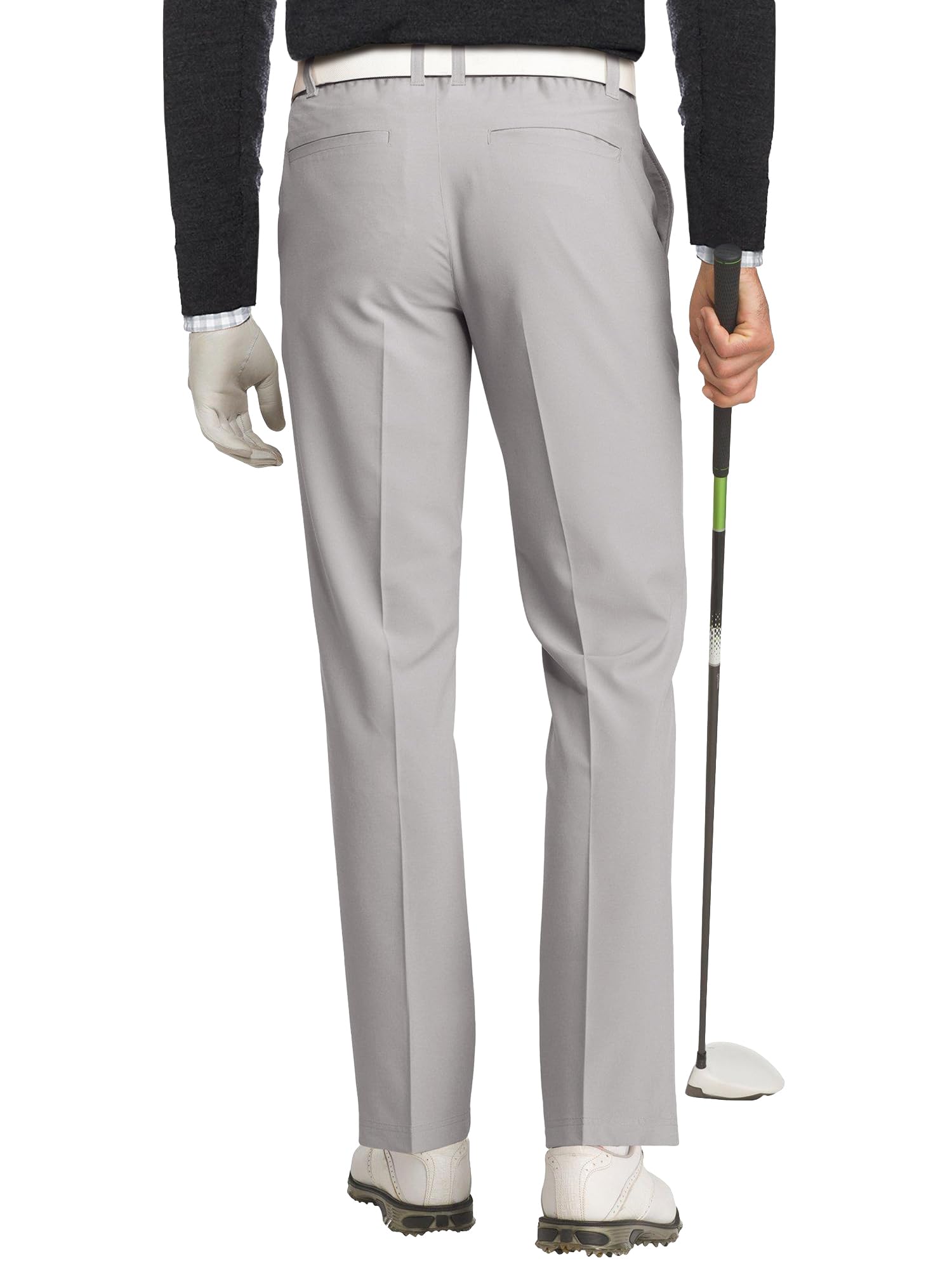 Comdecevis Men's Slim Fit Stretch Dress Pants - Business Casual & Golf Pants with Expandable Waistband | Perfect for Office, Weddings & Outdoor Activities