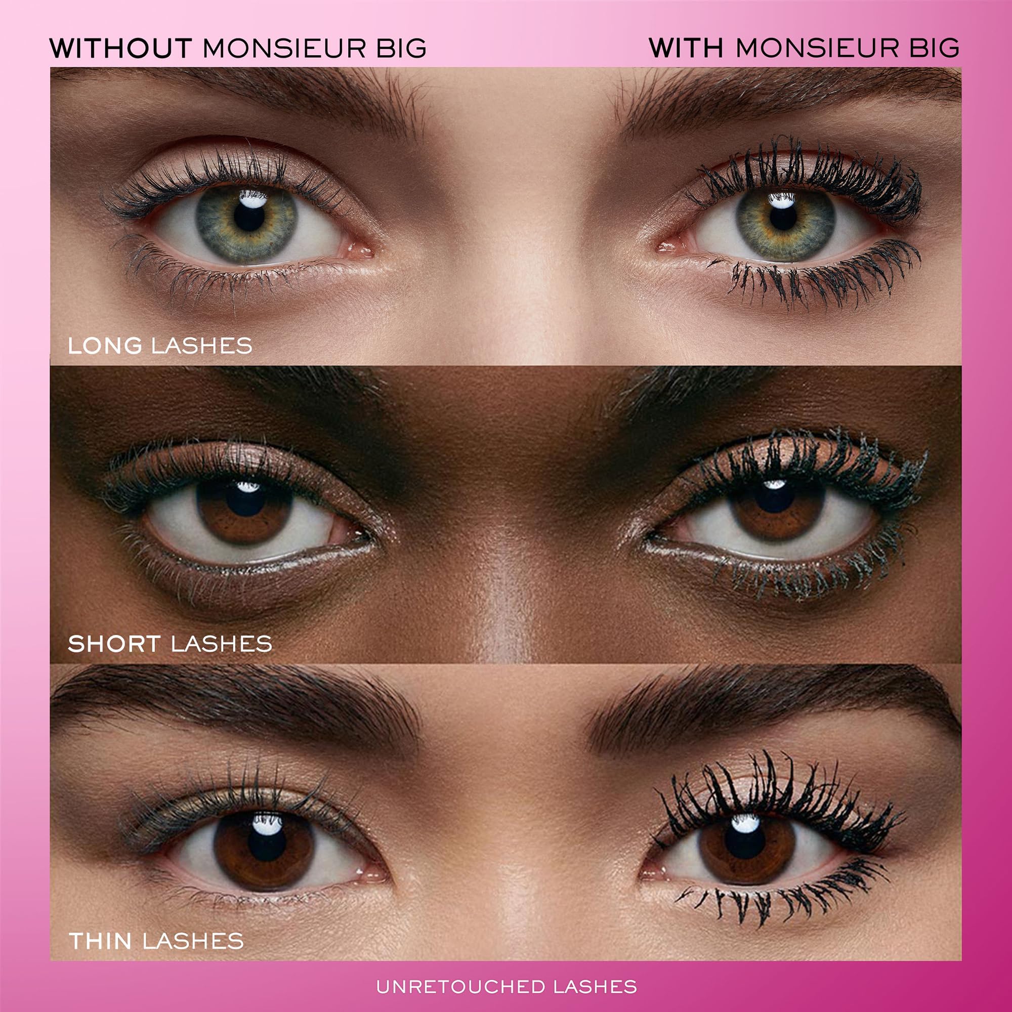 Lancôme Monsieur Big Volumizing Mascara - 12X More Volume & 24H Wear - False Lash Effect - Black Waterproof Mascara for Dramatic Lashes - Perfect for Date Night & Special Occasions