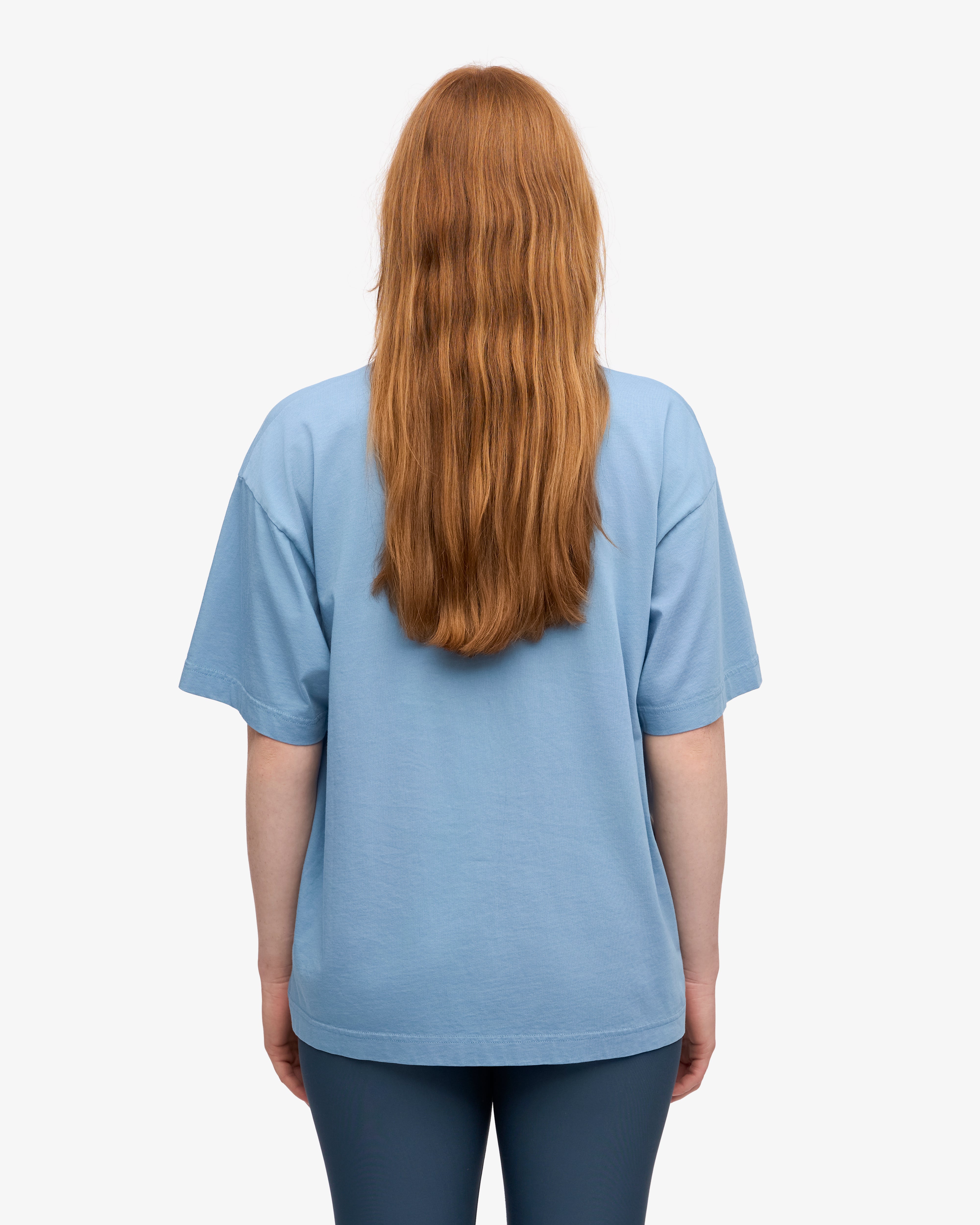 Oversized Organic Cotton T-Shirt for Women - Soft & Comfortable Seaside Blue Tee - Perfect for Casual Wear, Beach Outings, and Relaxing at Home