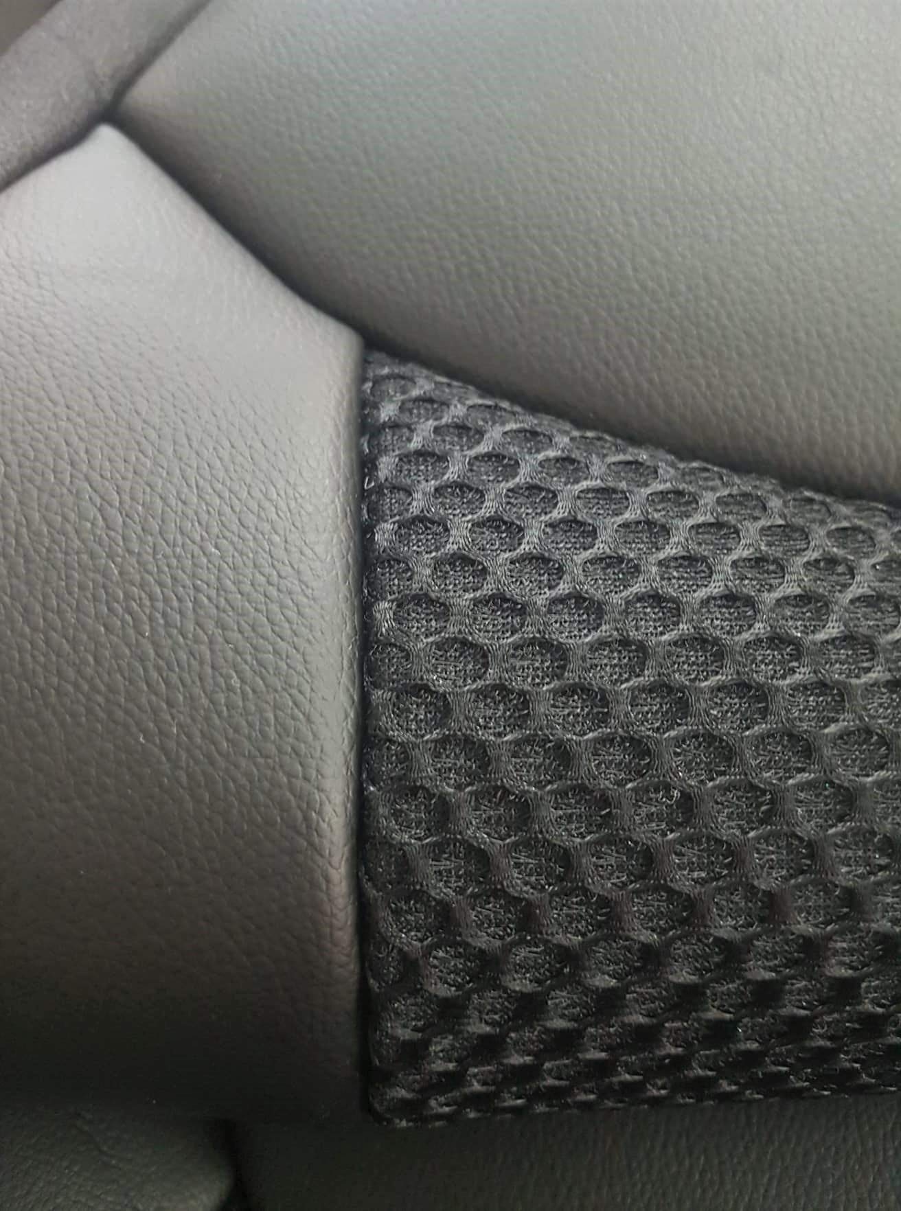 Custom Fit Smart Car Seat Covers - Mix Leatherette & Two-Tone Synthetic Fishnet for Smart Fortwo (451) 2007-2014 | Total Black | Durable & Stylish Protection - Perfect for Daily Commute & Road Trips