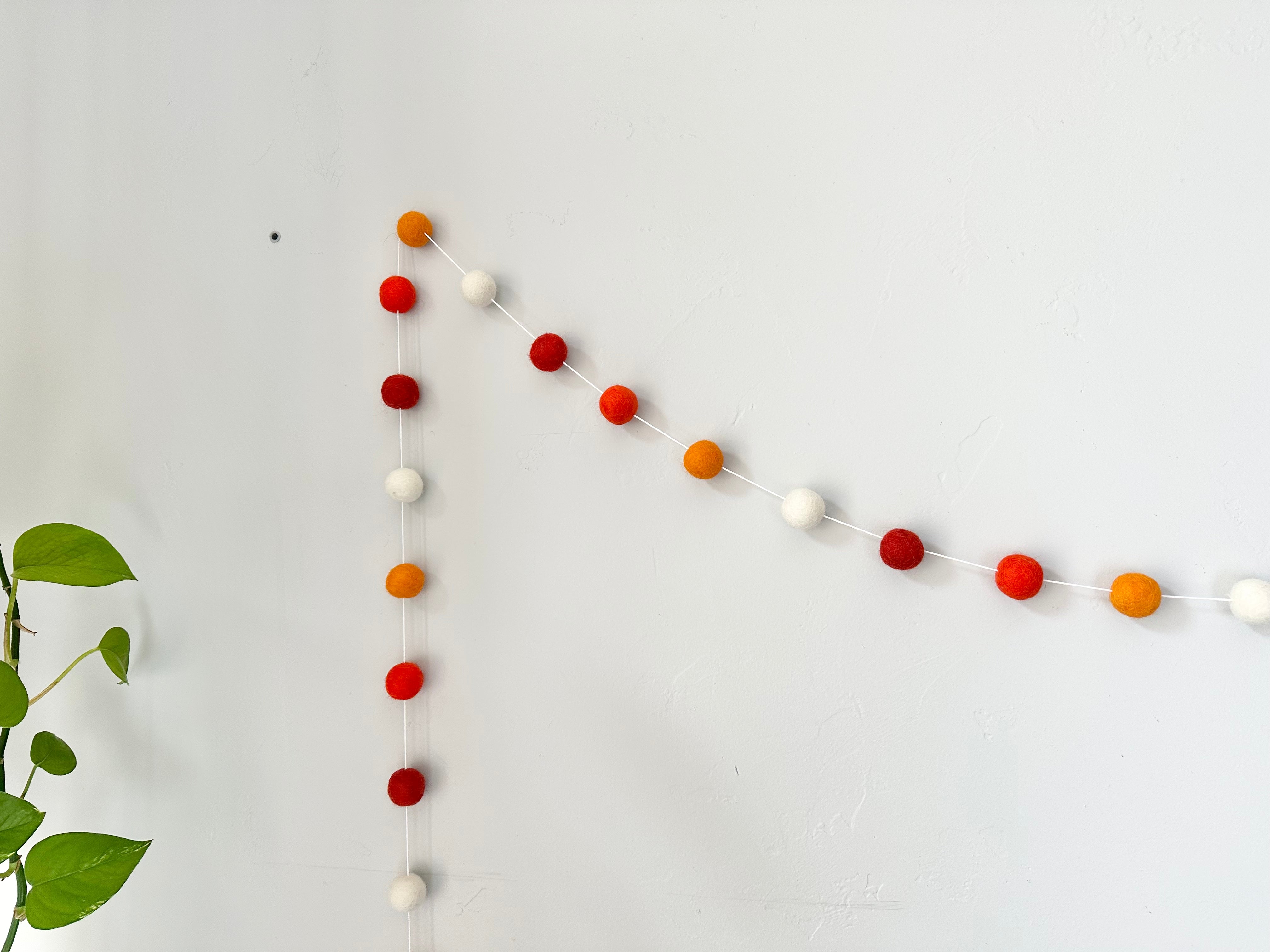 Vibrant Orange Gradient Garland - Perfect for Home Decor, Party Backdrops & Wedding Decorations