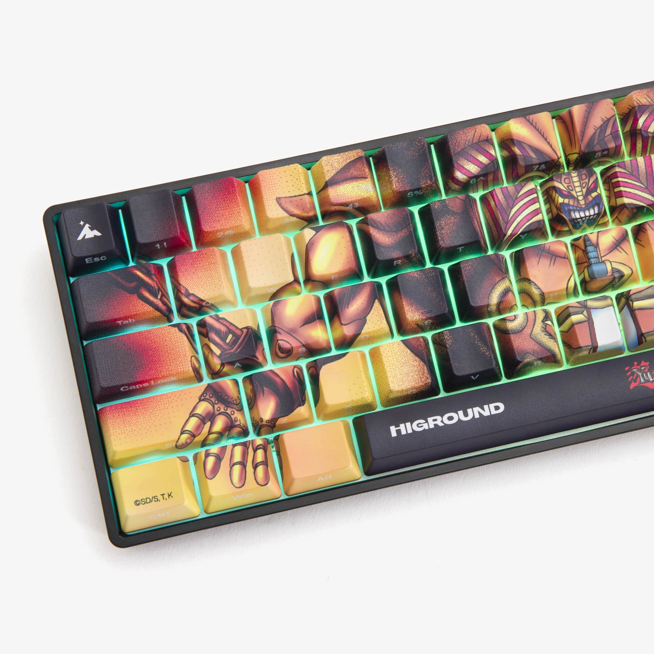 YGO x HG 68 Keycaps Set - Exodia The Forbidden One Theme Mechanical Keyboard Keycaps for Gaming & Typing | Perfect for Anime Fans & Yu-Gi-Oh! Collectors