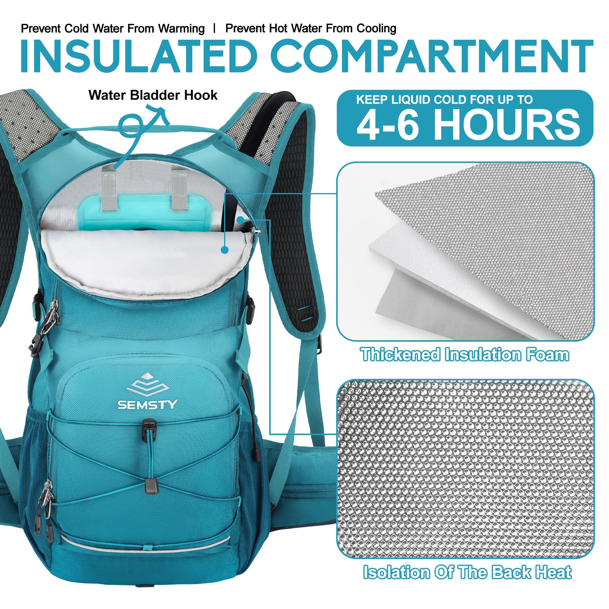 25L Hydration Backpack with 3L Water Bladder & Rain Cover - Lightweight Hiking Backpack for Camping, Cycling, Running, Hiking | Perfect for Outdoor Adventures, Travel & Daily Use (Men & Women)