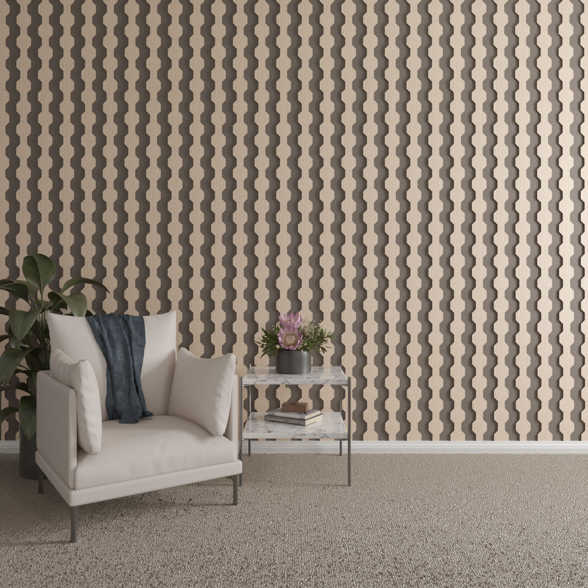 Adjustable Wood Slat Wall Kit for Home Decor - DIY Modern Wooden Wall Paneling for Living Room, Bedroom & Office - Easy Installation & Customizable Design