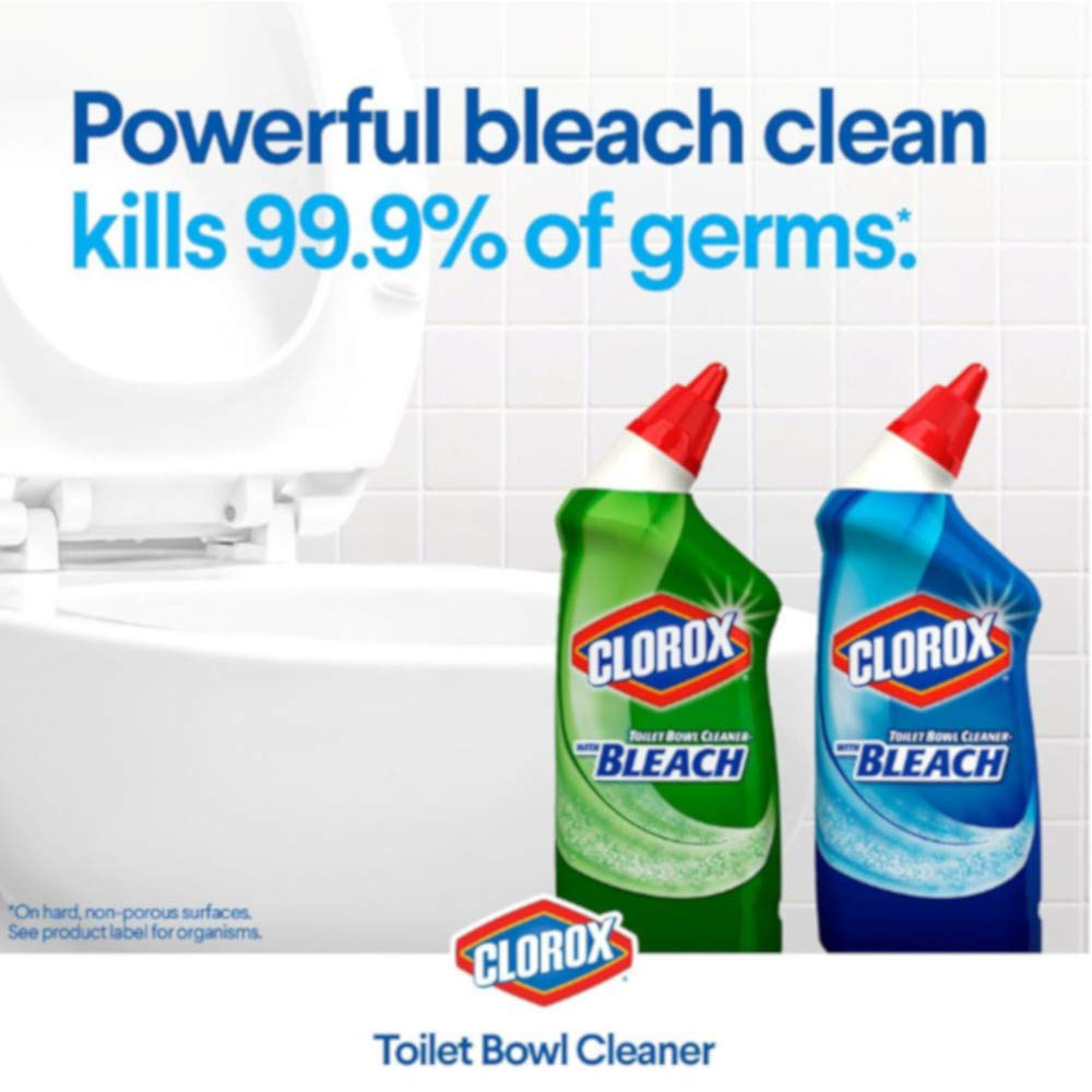 Clorox Toilet Bowl Cleaner with Fresh Scent - 24 Fl Oz (710ml) | Powerful Bathroom Cleaning Solution for Stains & Germs | Ideal for Home, Office & Commercial Use
