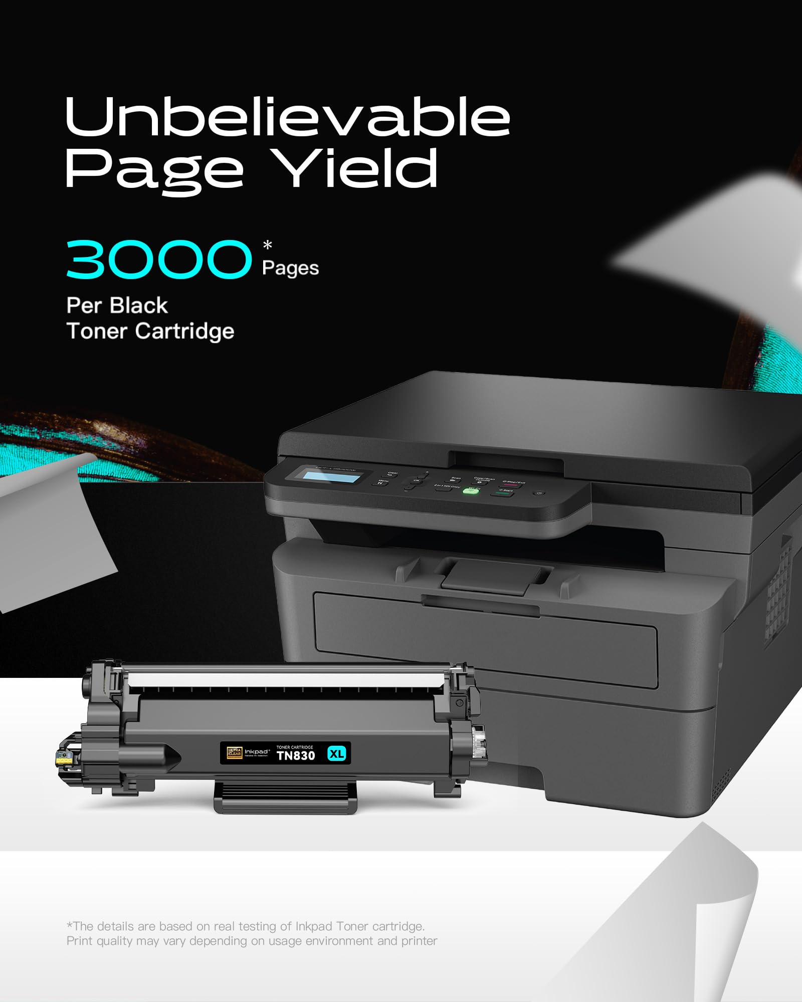 Brother TN830XL Toner Cartridge 2-Pack - Compatible with HL-L2460DW, DCP-L2640DW Printers - for Home & Office Use