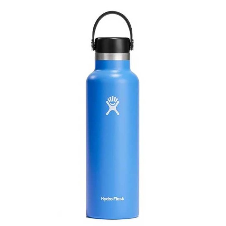21 oz Standard Mouth Water Bottle - BPA Free, Leak Proof Stainless Steel Insulated Bottle for Gym, Hiking & Outdoor Activities