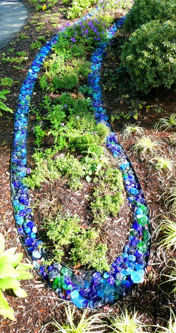 Premium Crystal Amber Landscape Glass - 50 Lb Bag for Decorative Rock, Garden Pathways & Xeriscaping | Perfect for Outdoor Landscaping, Aquariums & DIY Crafts