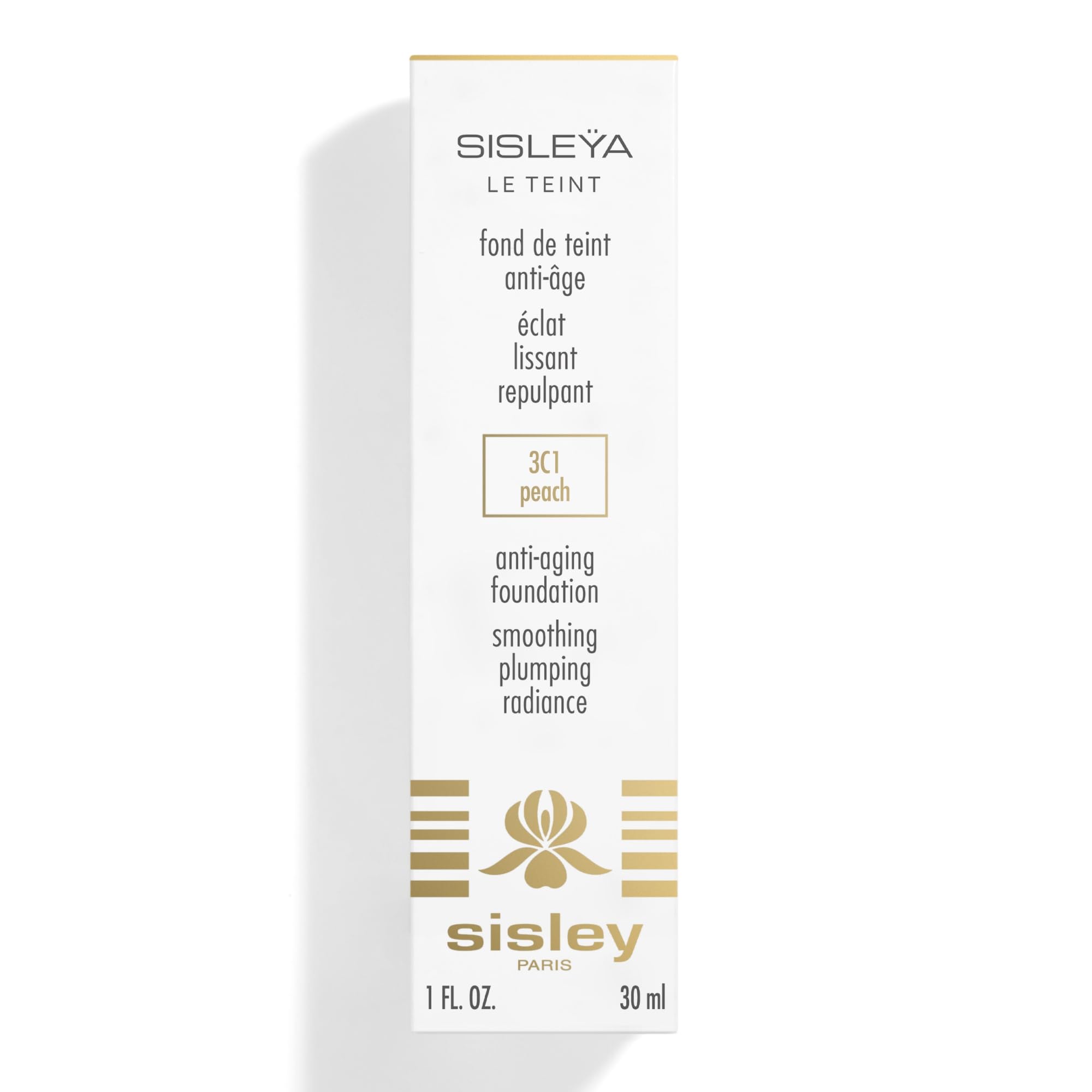 Sisley Paris Sisleya Le Teint 3C1 Peach Oil-Free Anti-Aging Fluid Foundation - 30ml - Lightweight, Non-Comedogenic & Radiant Finish for All Skin Types - Perfect for Daily Wear, Special Occasions & Photo Shoots