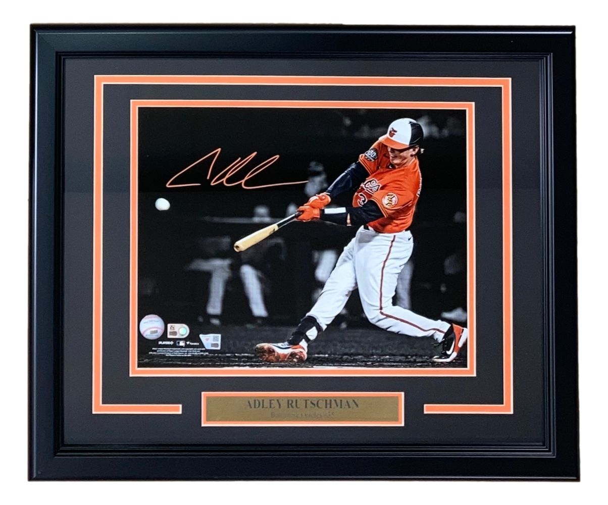 Adley Rutschman Autographed Signed 11x14 Framed Photo - Baltimore Orioles MLB Memorabilia - Perfect for Sports Fans, Man Cave Decor, and Baseball Collectibles
