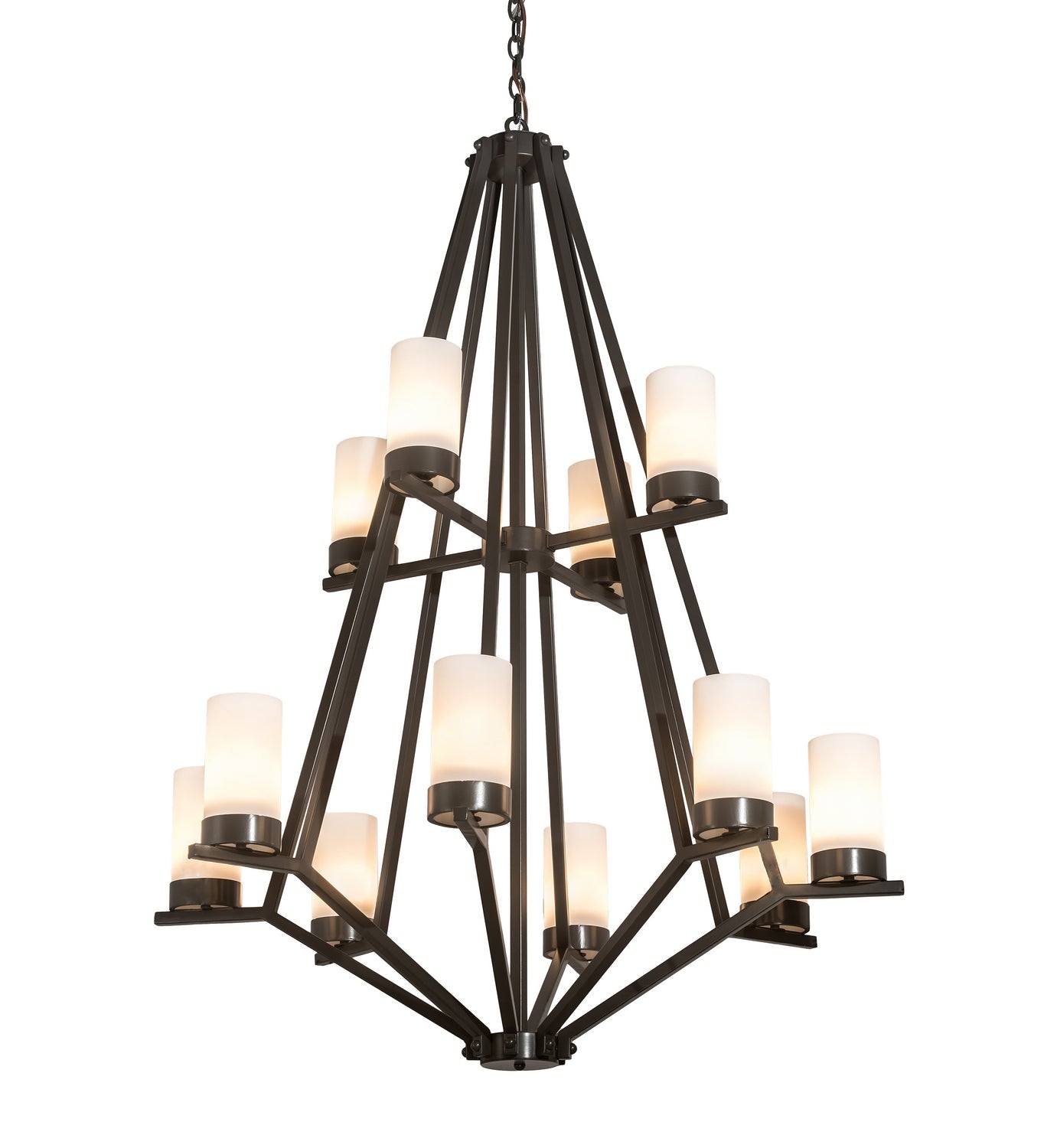 12-Light Crystal Chandelier for Dining Room - Modern Elegant Ceiling Light Fixture with LED Bulbs, Perfect for Home Decor, Living Room, Bedroom, and Entryway Lighting