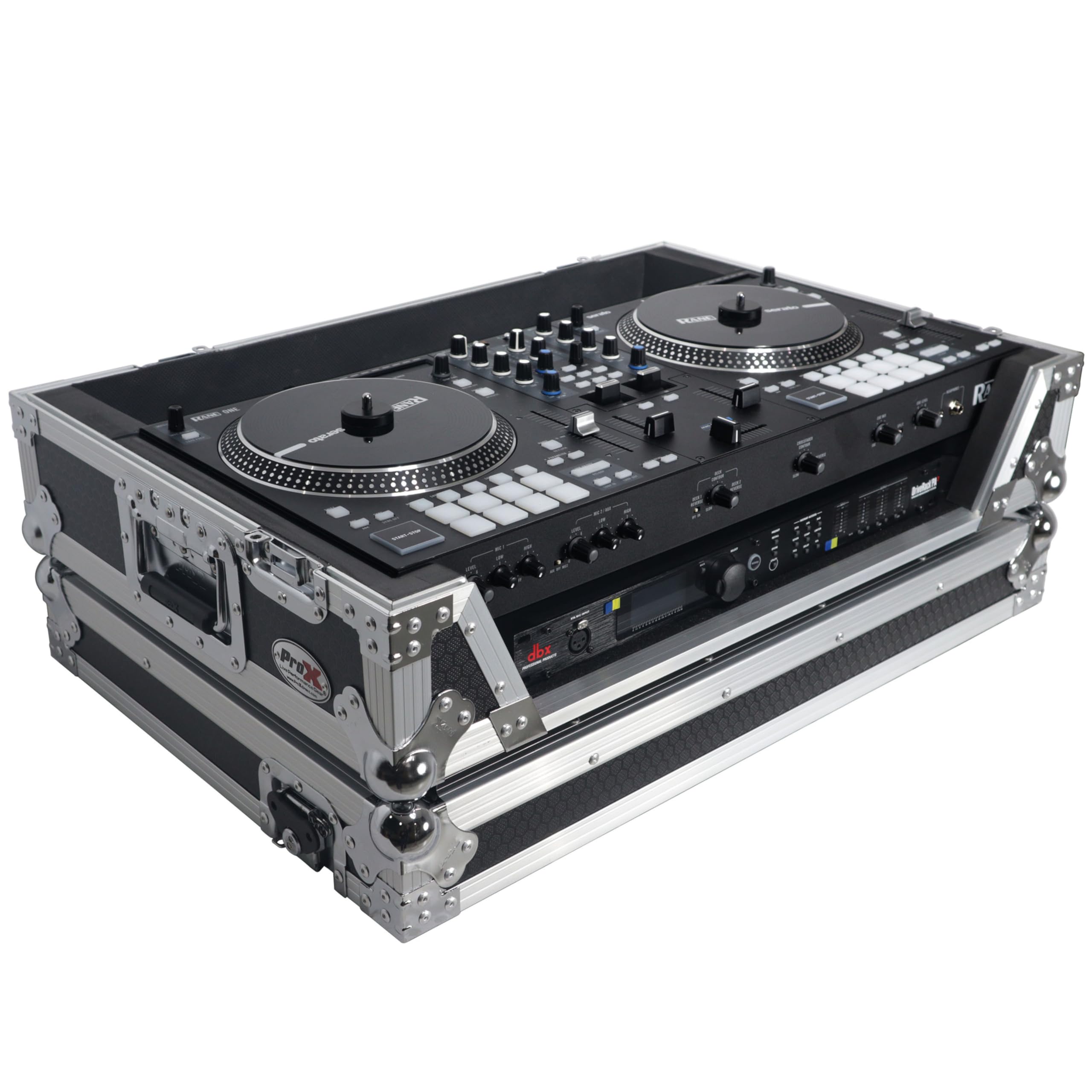 ProX XS-RANEONE W Heavy Duty Flight Case for RANE ONE DJ Controller - 1U Rack Space & Wheels Included - Perfect for DJ Gigs, Studio Use & Equipment Transport