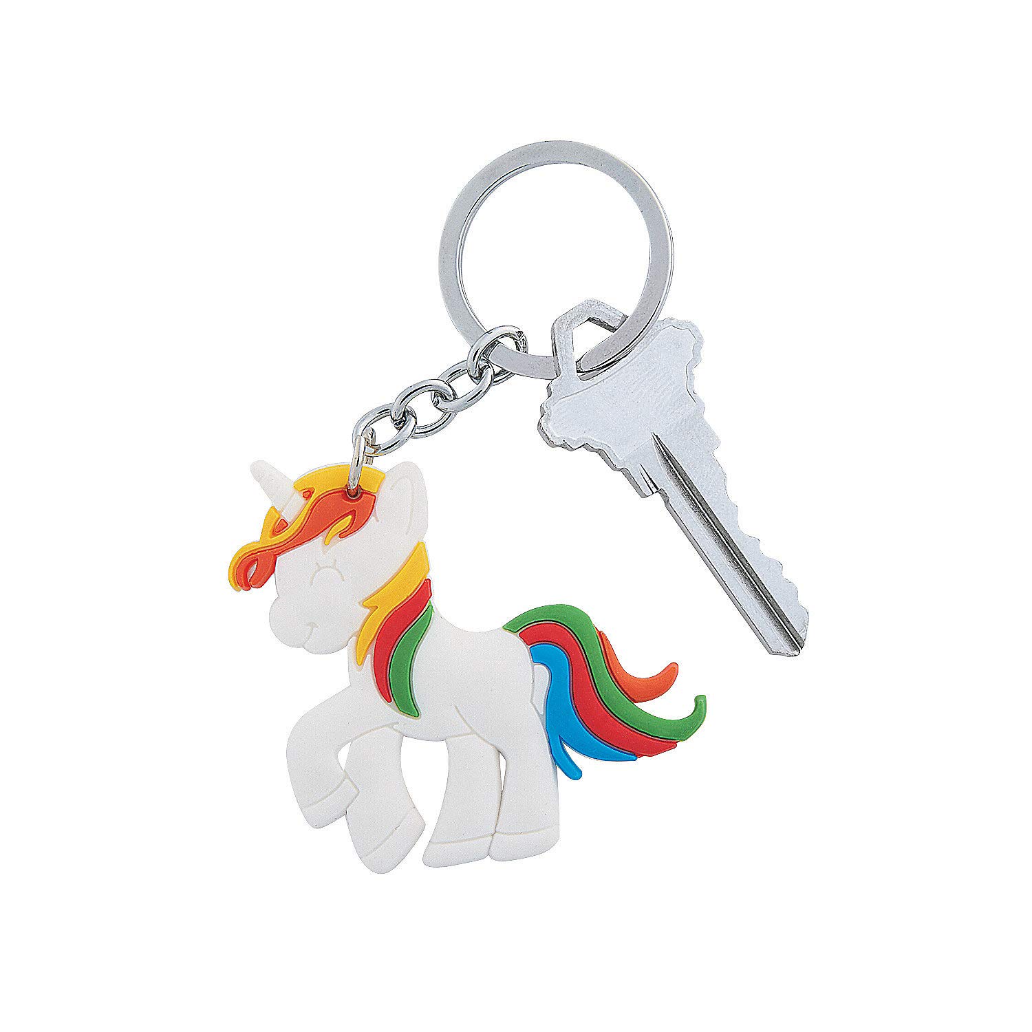 Fun Express Unicorn Keychains - Cute & Colorful Unicorn Charms for Kids, Perfect for Backpacks, Gifts, and Party Favors