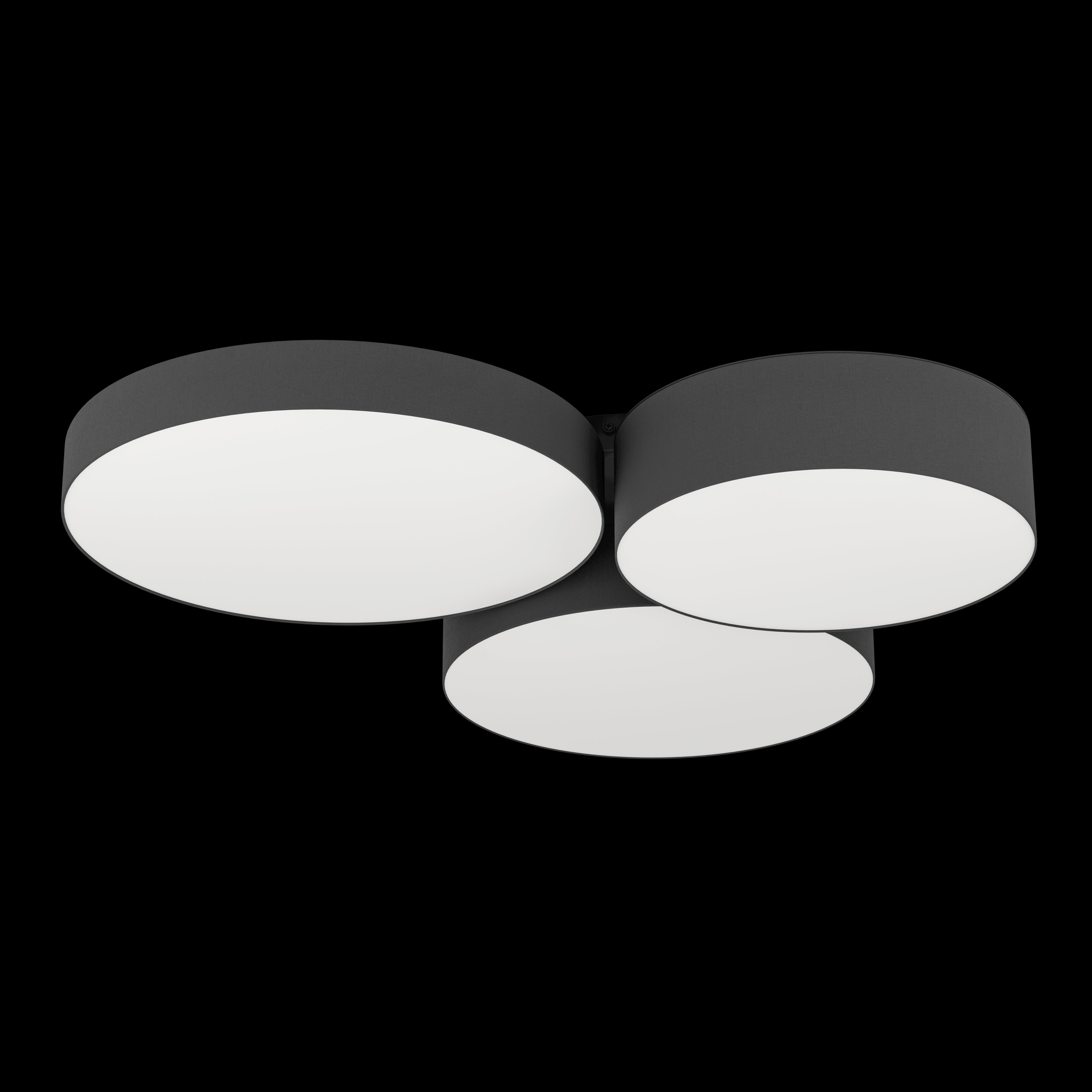 Eglo Connect Barbano Z Smart LED Ceiling Light - 3-Light Black Flush Mount Fixture with App Control for Bedroom, Living Room & Kitchen