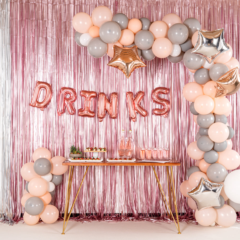 Rose Gold Mylar Letter I Balloon - 16 Inch Large Foil Balloon for Birthday Party Decorations, Wedding, Anniversary, Baby Shower & Special Events - 1 Count Box