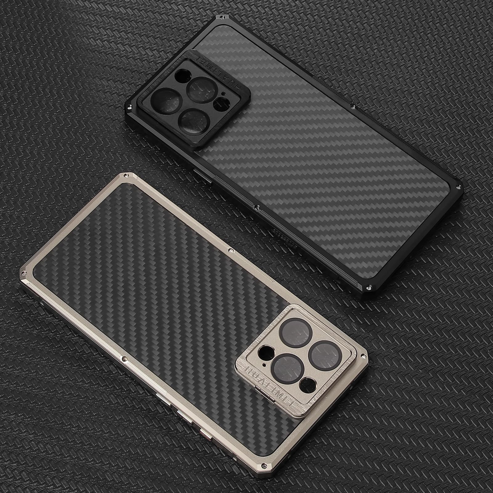 Premium Carbon Fiber Aluminum Case for iPhone 16 Pro Max - Military-Grade Shockproof Protection with Camera Lens Cover & Built-in Magsafe Magnetic Ring | Slim Durable Titanium Phone Cover for Work, Travel & Outdoor Adventures