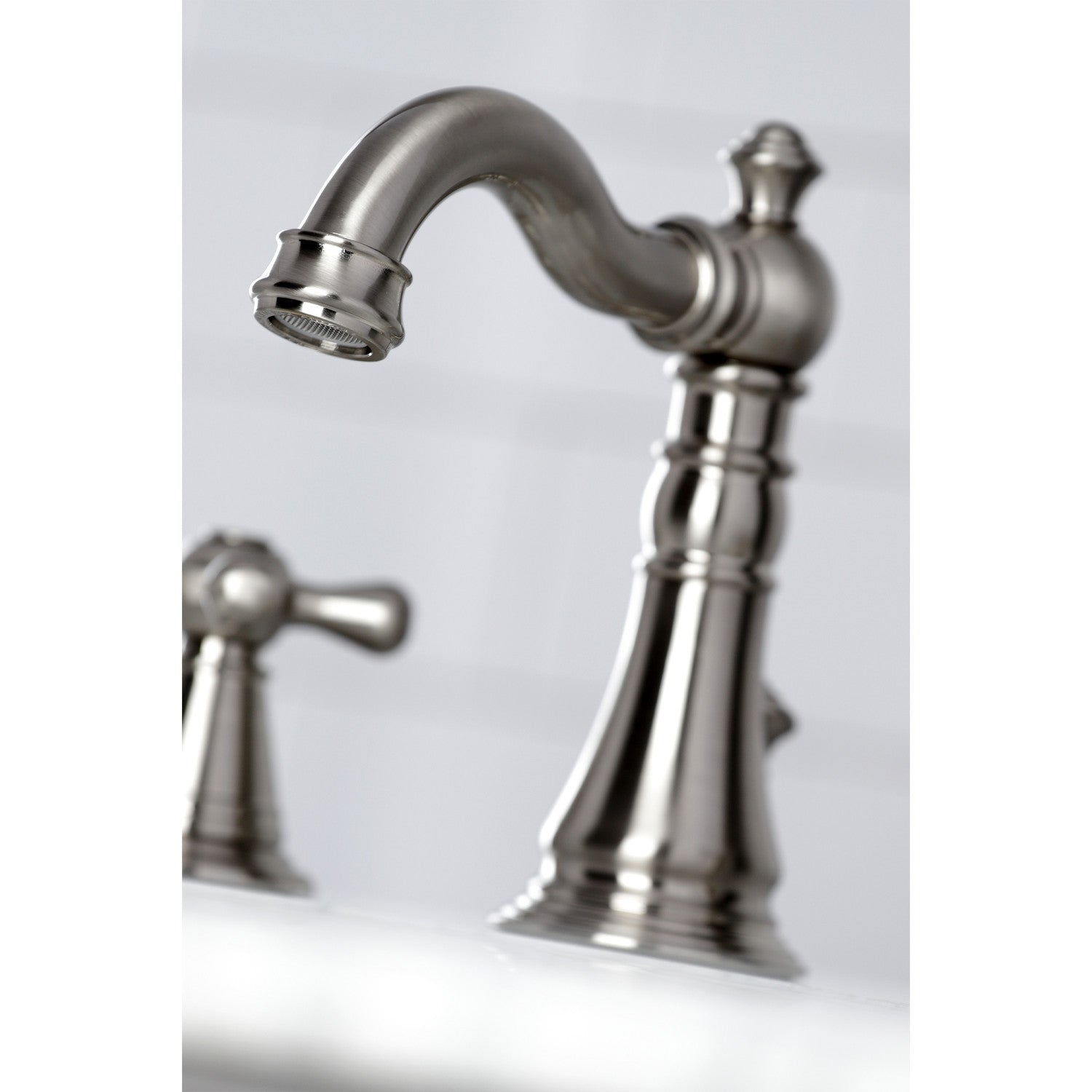 American Classic FSC1978AAX 3-Hole Widespread Bathroom Faucet with Pop-Up Drain - Brushed Nickel Finish - Perfect for Modern Bathroom Vanities and Powder Rooms